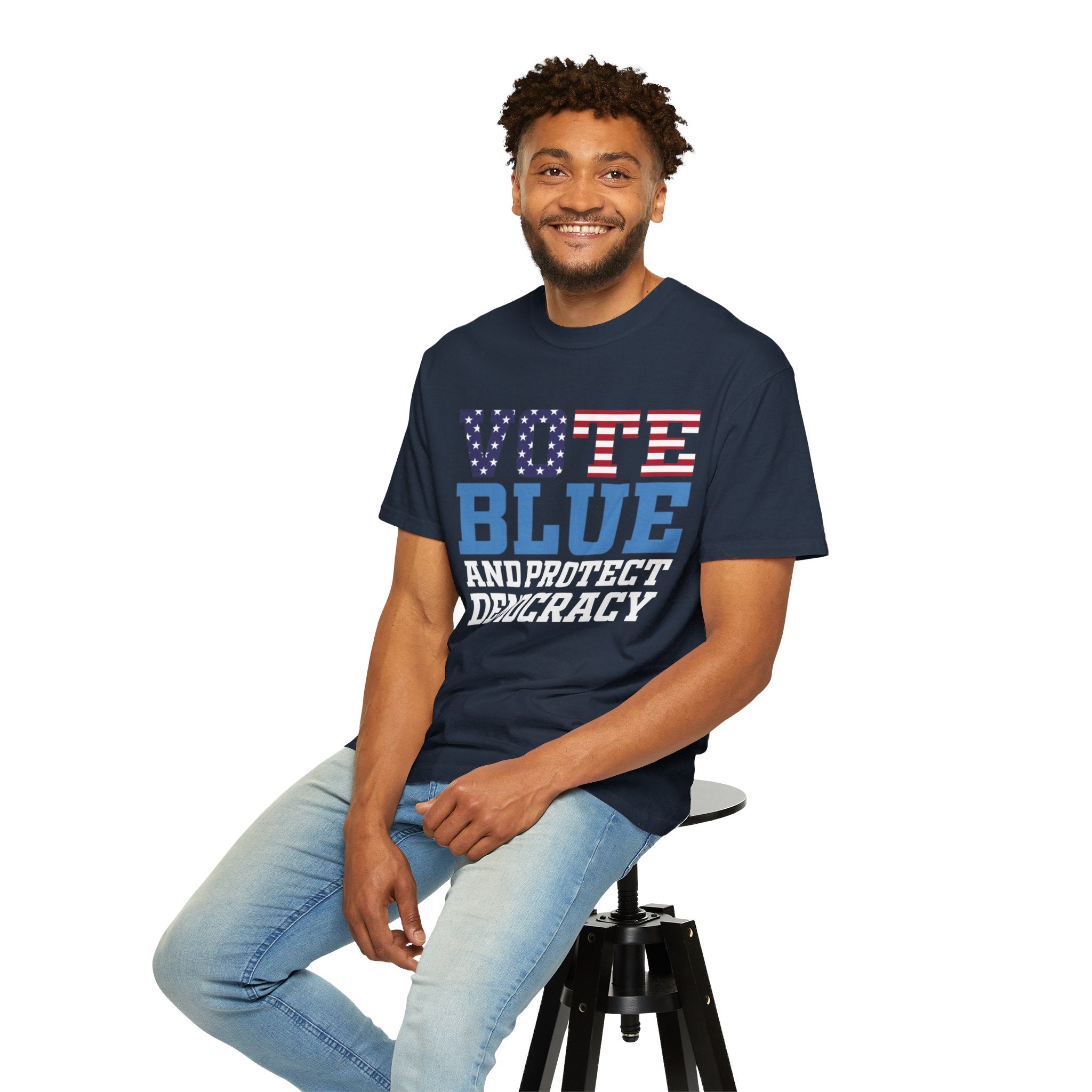 Vote Blue Save Democracy Premium T-Shirt, Democrat Shirt, Anti Trump Anti Fascist Shirt