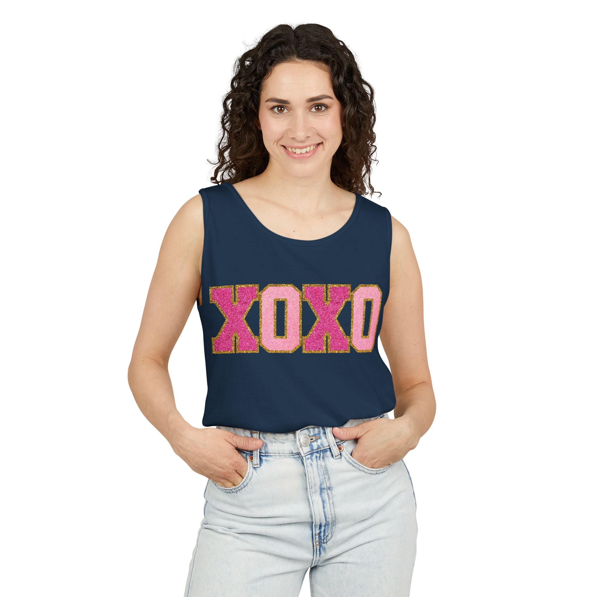 Xoxo Heart Tank Top, Gift for Valentines, Cute Heart, Unisex Tank Top, Womens Fitness Top