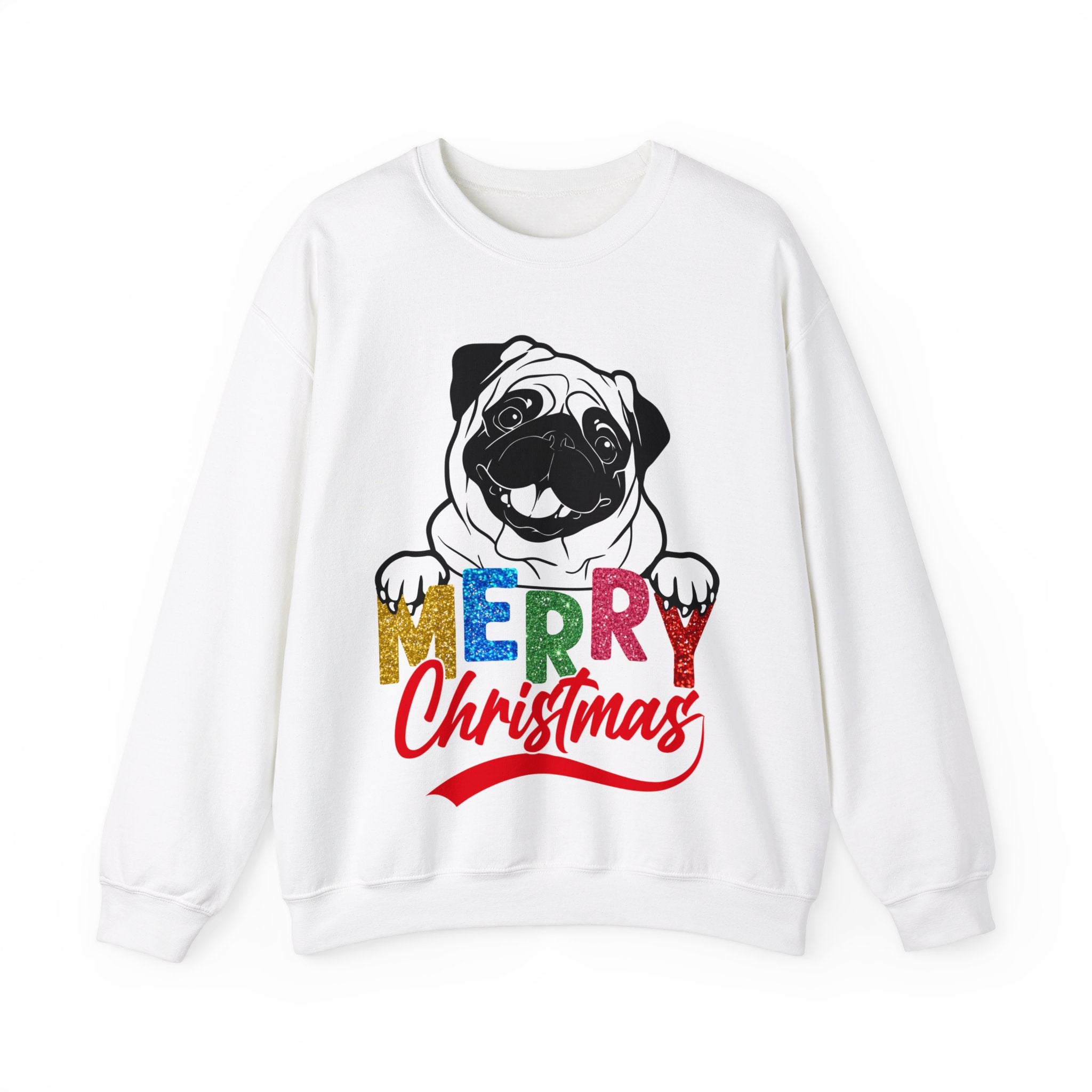 Christmas Pug Sweatshirt, Funny Pug Christmas Sweatshirt, Dog Lover Gift, Pug Mom Sweatshirt, Dog Mom Shirt