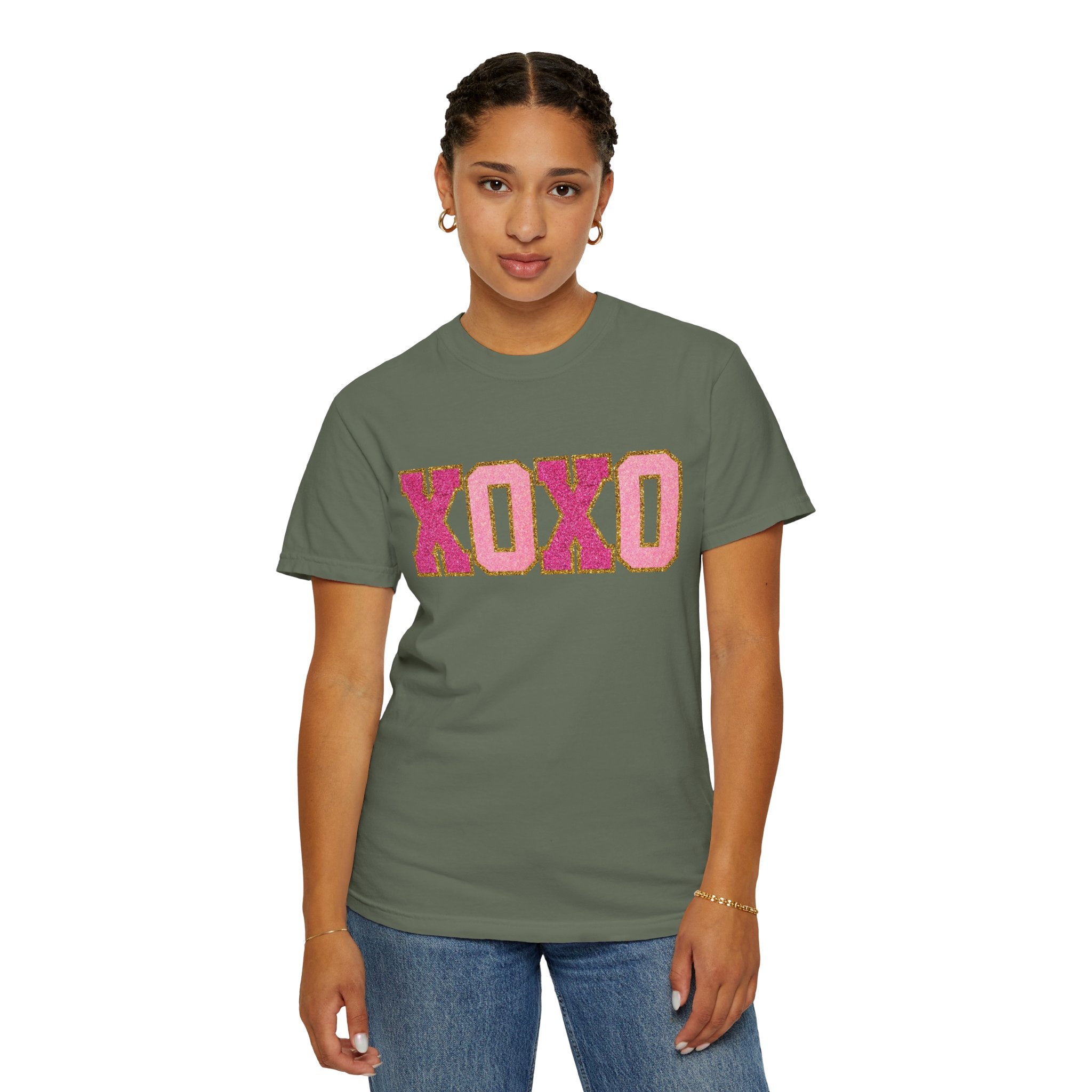 XOXO Valentine's Day Shirt, Faux Chenille Hugs and Kisses TShirt, Girlfriend Valentine Gift, Valentines Day Gift for Her, Love Wins Shirt