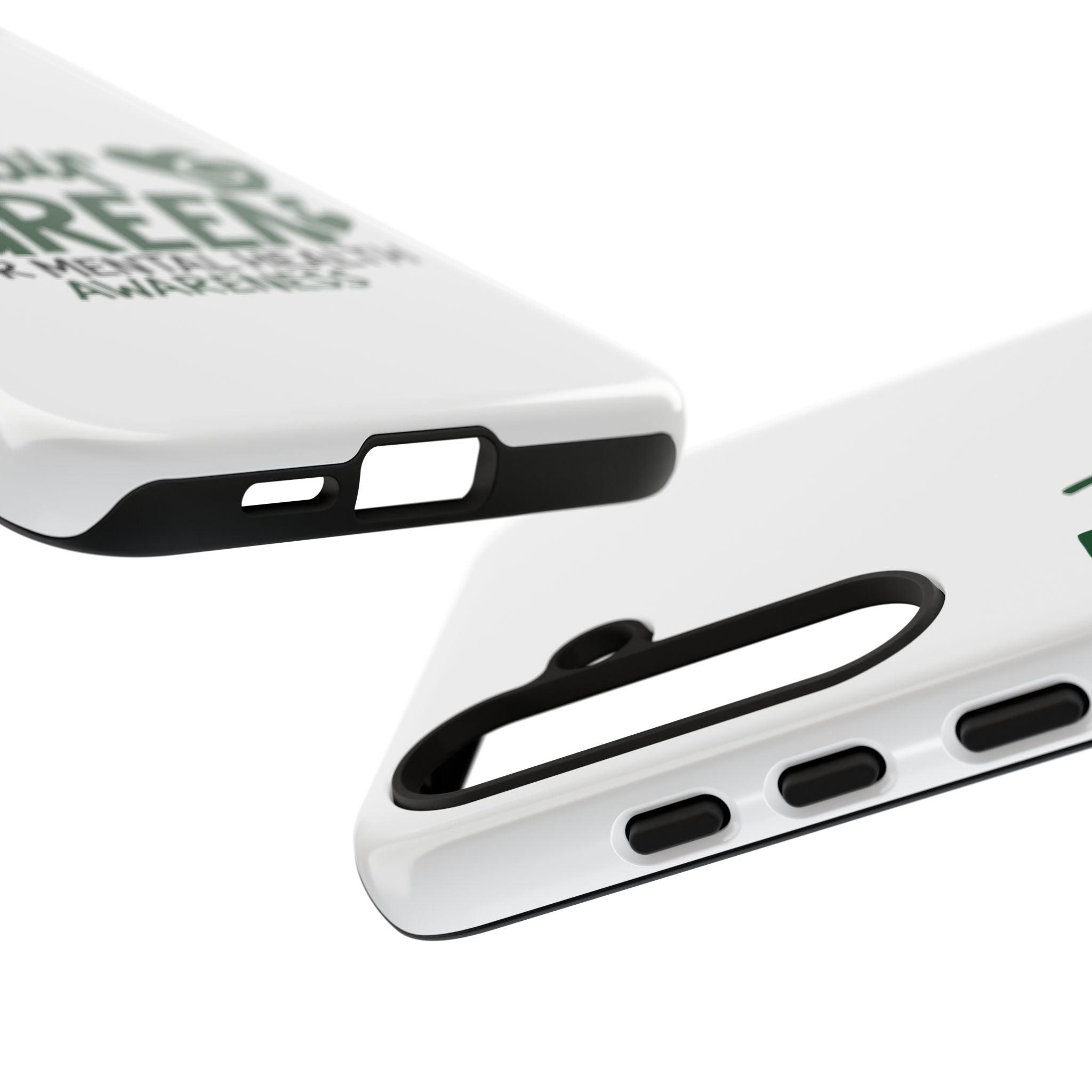 I Wear Green For Mental Health Awareness Phone Cases, Mental Health Matters Phone Case, Inspirational Phone Case, Motivational Phone Case, iPhone, Google Pixel & Samsung Galaxy