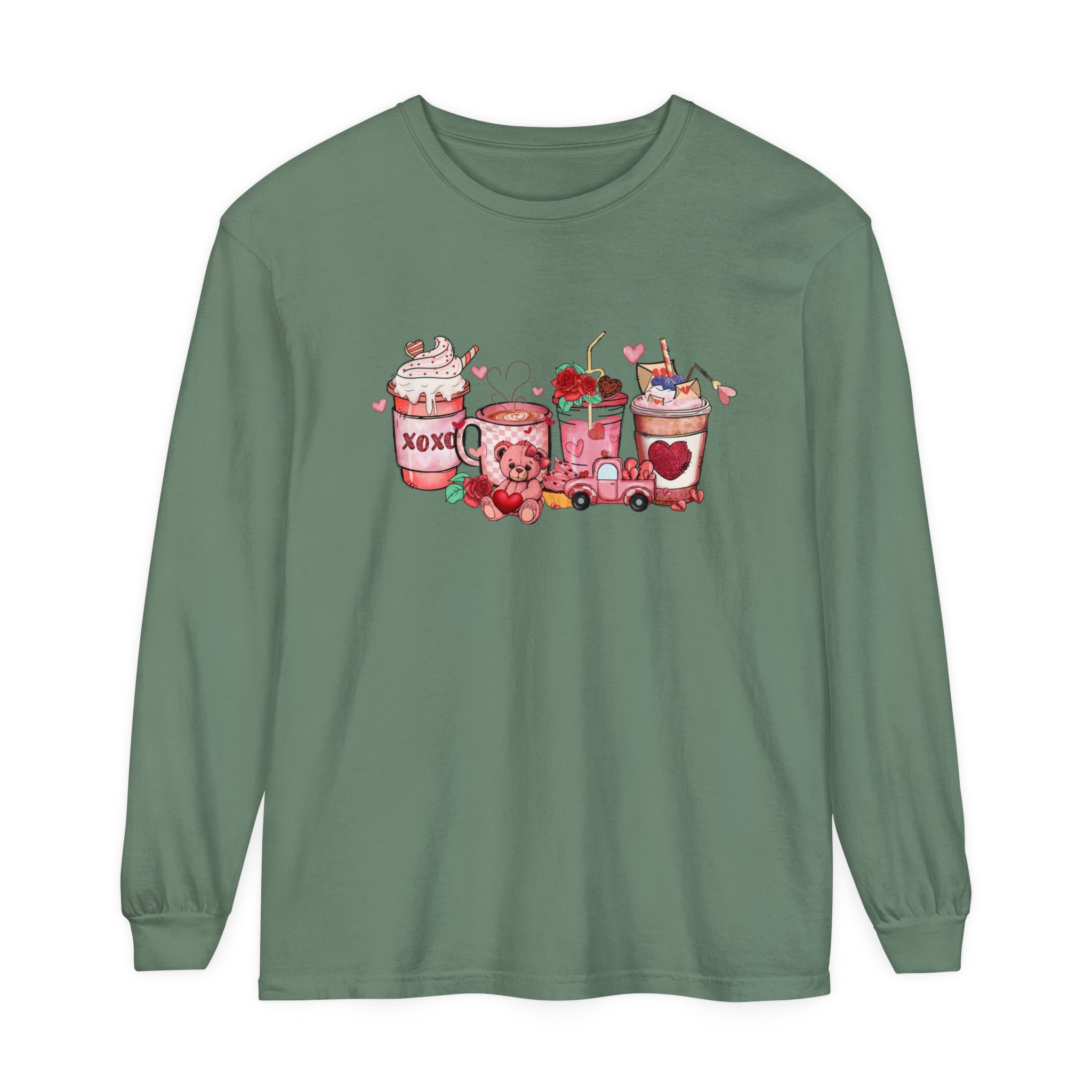 Coffee Valentine Long Sleeve shirt, Coffee Lover Shirt, Iced Coffee Valentine, Cute Valentine Shirt, , Mama Valentine, Valentines Day Coffee Shirt