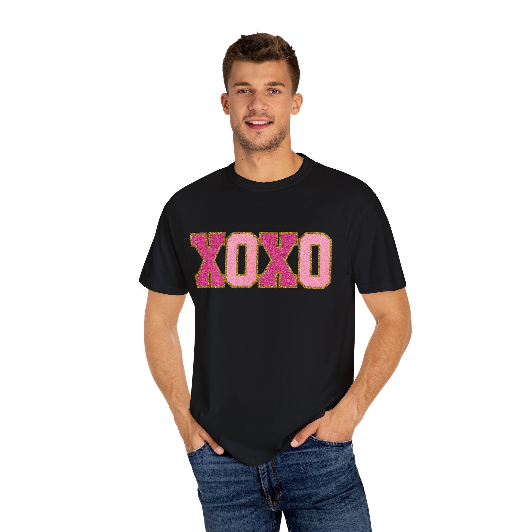 XOXO Valentine's Day Shirt, Faux Chenille Hugs and Kisses TShirt, Girlfriend Valentine Gift, Valentines Day Gift for Her, Love Wins Shirt