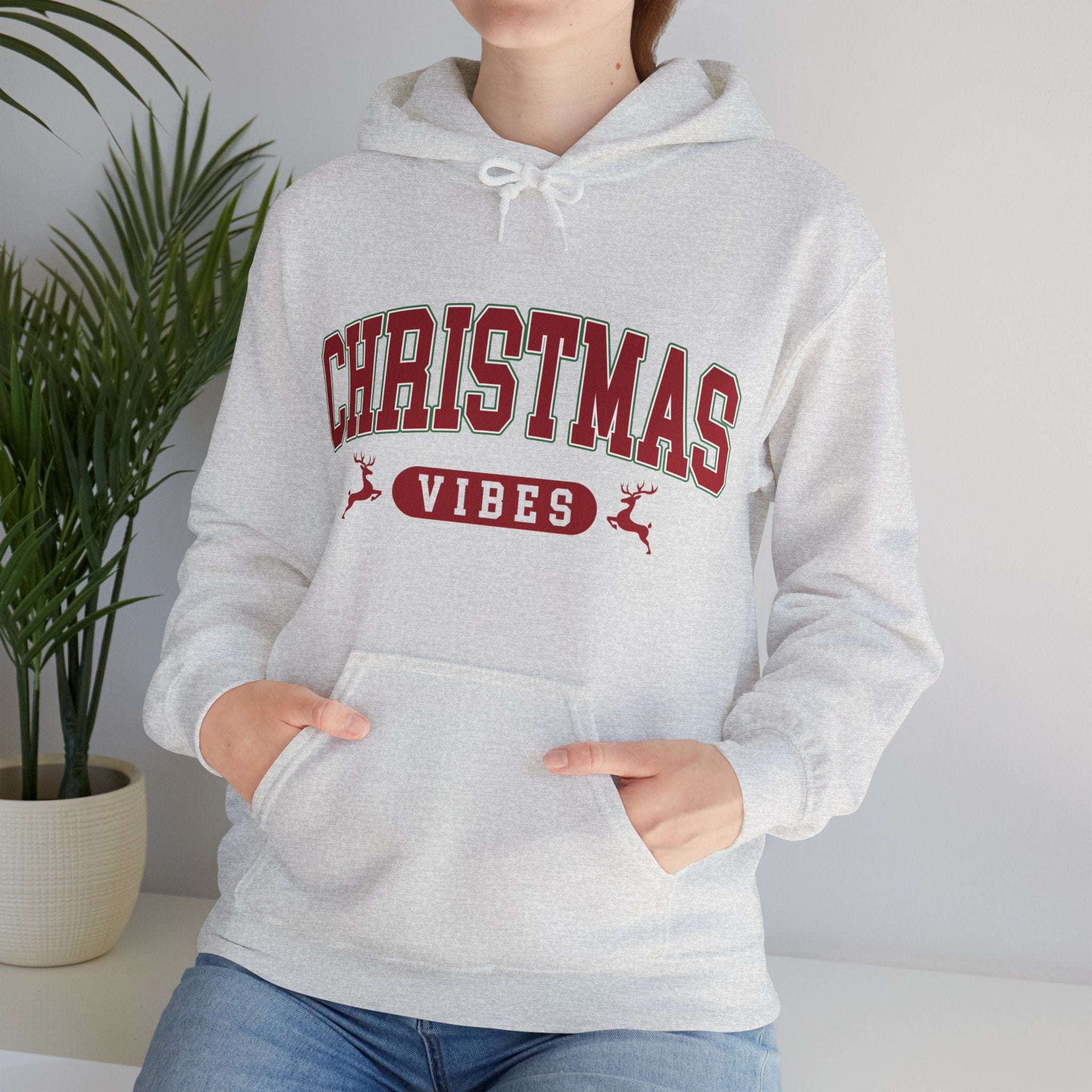 Retro Christmas Vibes Hoodie, Womens Christmas Hoodie, Holiday Sweater, Cute Christmas Hooded Sweatshirt, Christmas Gift, Winter Shirt