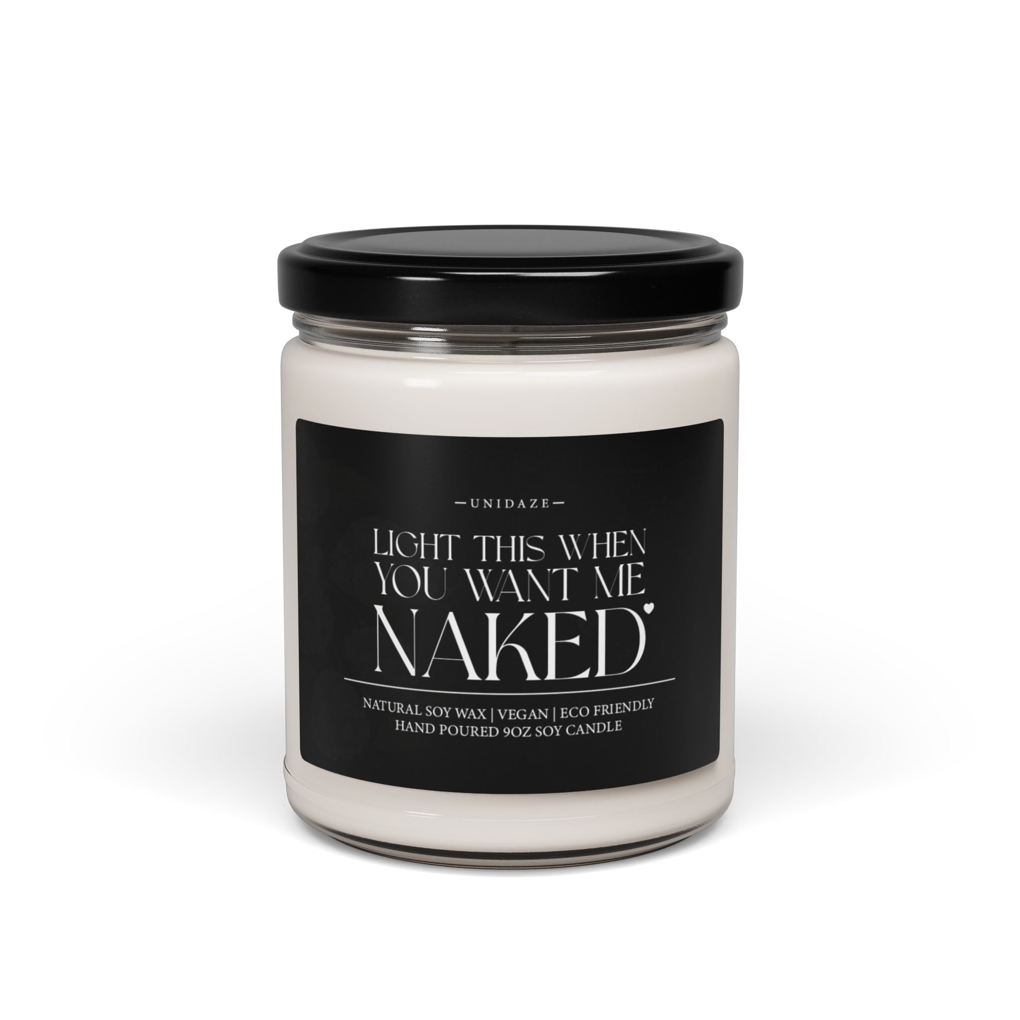 Light When You Want Me Naked Scented Candle, Cheeky Romantic Relationship Gift, Valentine's Day Candle, Gift for Couples