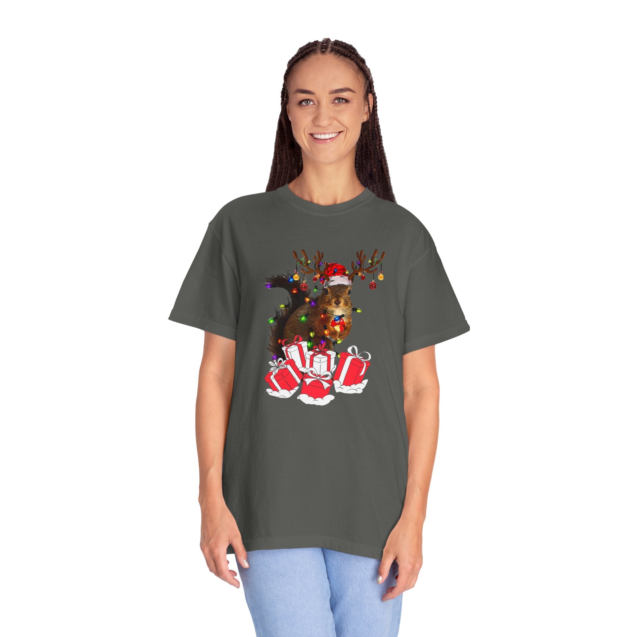 Christmas Squirrel Lights Shirt, Funny Christmas Tshirt, Christmas Shirt, Xmas Party Shirt, Christmas Gift Shirt, Cute Christmas Tshirt