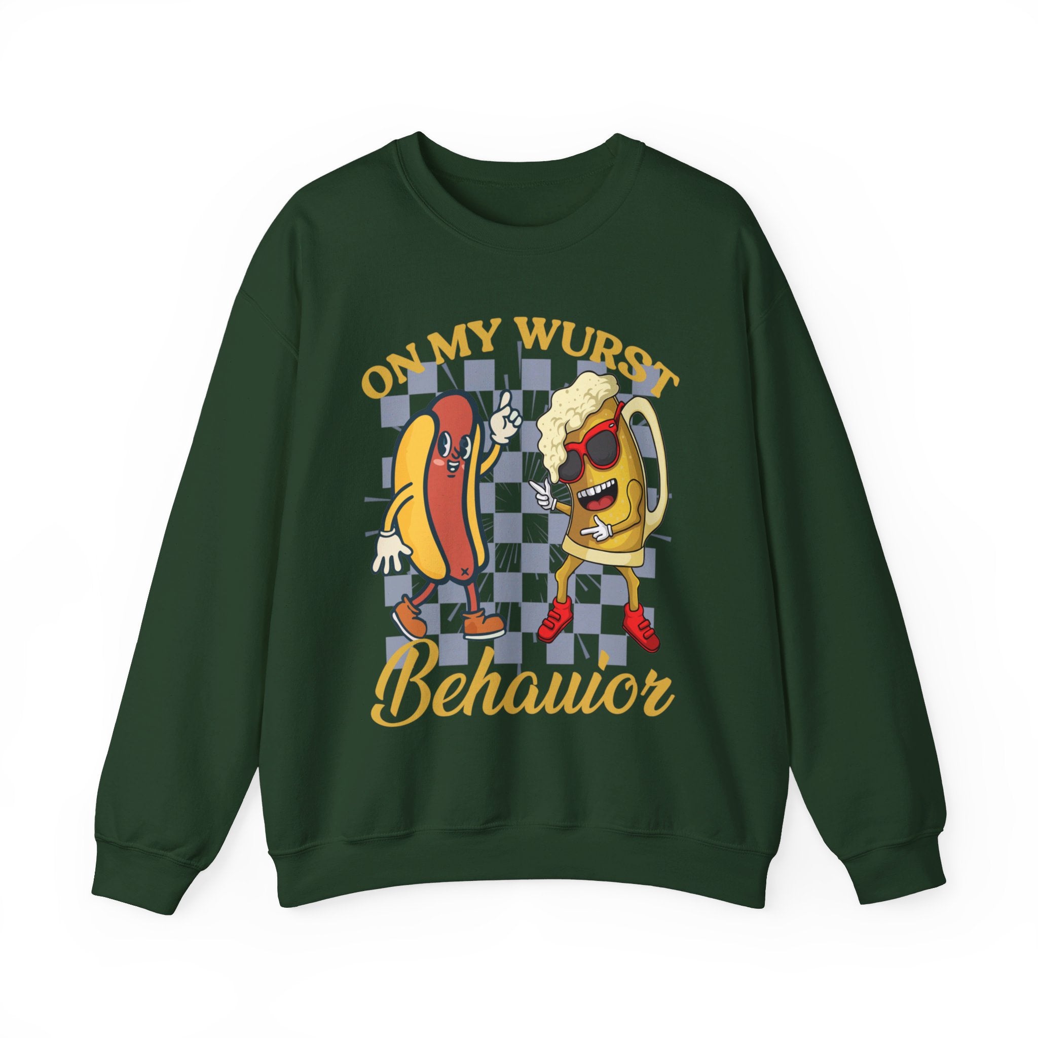 Funny Oktoberfest Sweatshirt, Wurst Behavior Schnitzel Faced Sweater, Group Drinking Shirts, Oktoberfest Shirts
