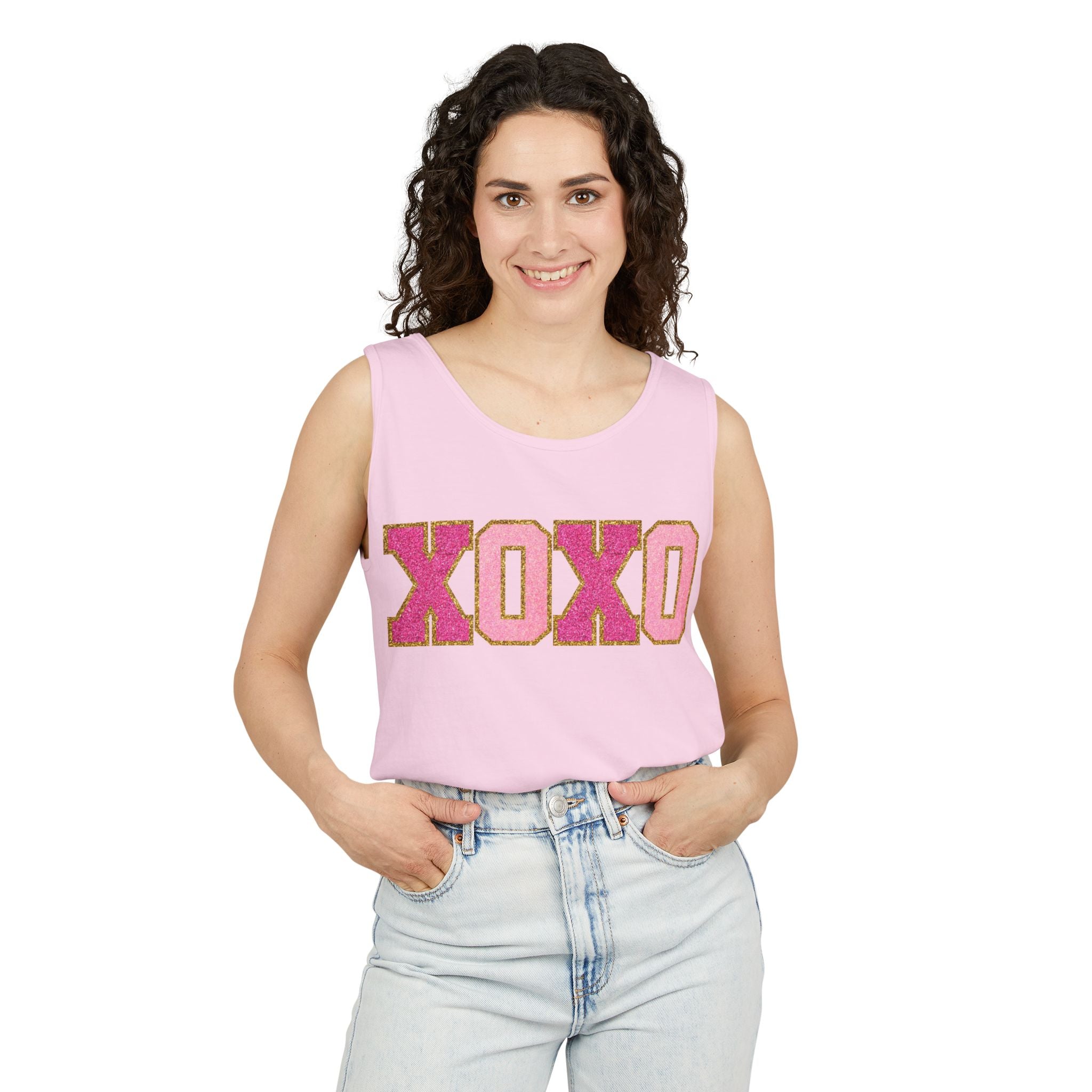 Xoxo Heart Tank Top, Gift for Valentines, Cute Heart, Unisex Tank Top, Womens Fitness Top