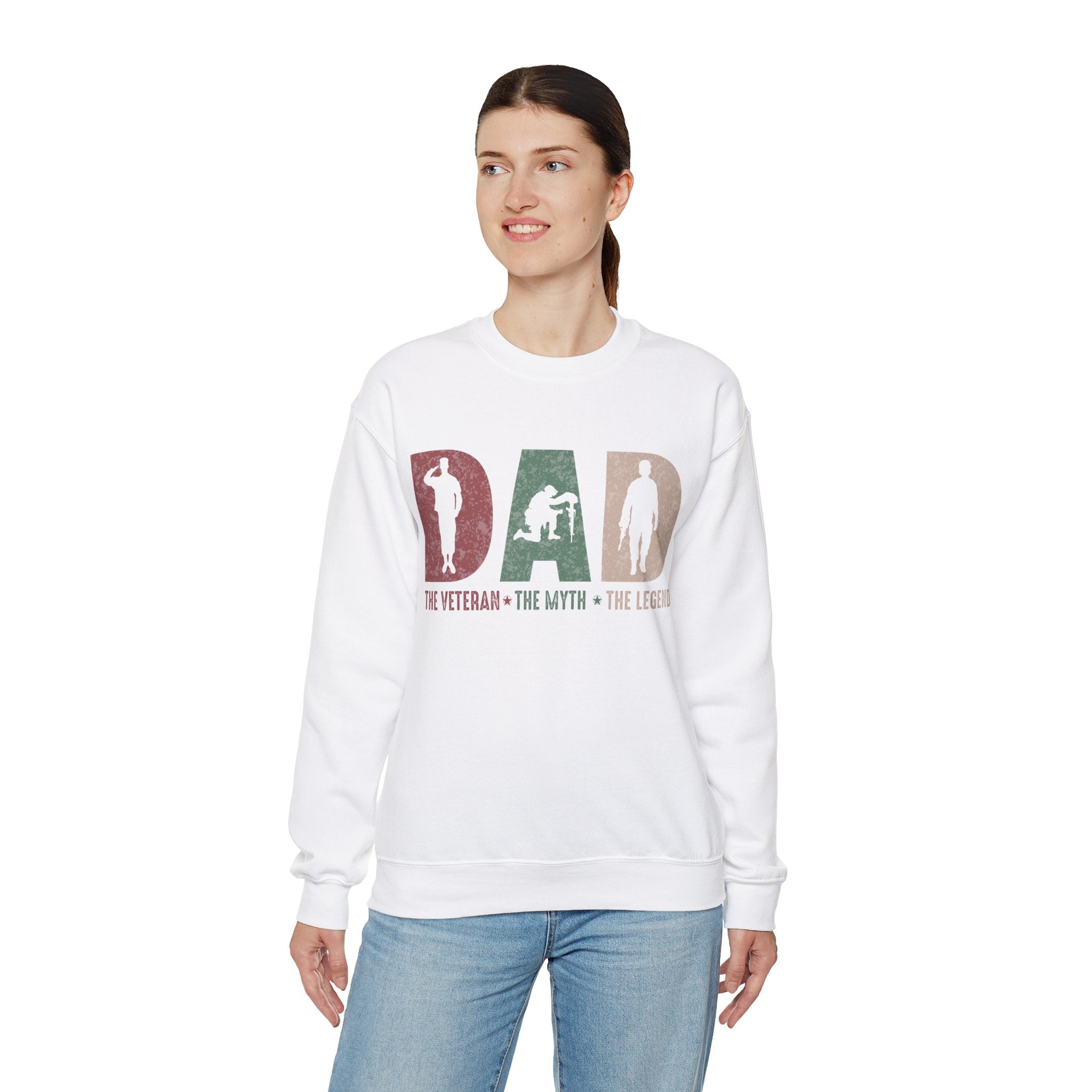 Dad The Veteran The Myth The Legend Sweatshirt, Farhers Day Gift, Military Dad Shirt, Army Dad Shirt, Hero Dad Shirt