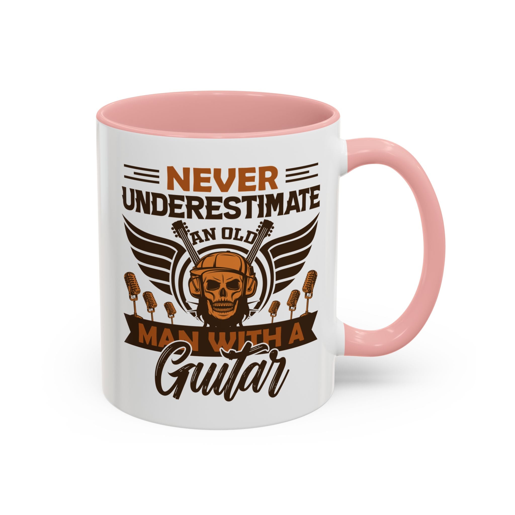 Never Underestimate an Old Man With a Guitar Mug, Guitar Coffee Mug, Funny Guitar Coffee Cup, Guitar Player Gifts, Guitar Dad Grandpa Presents