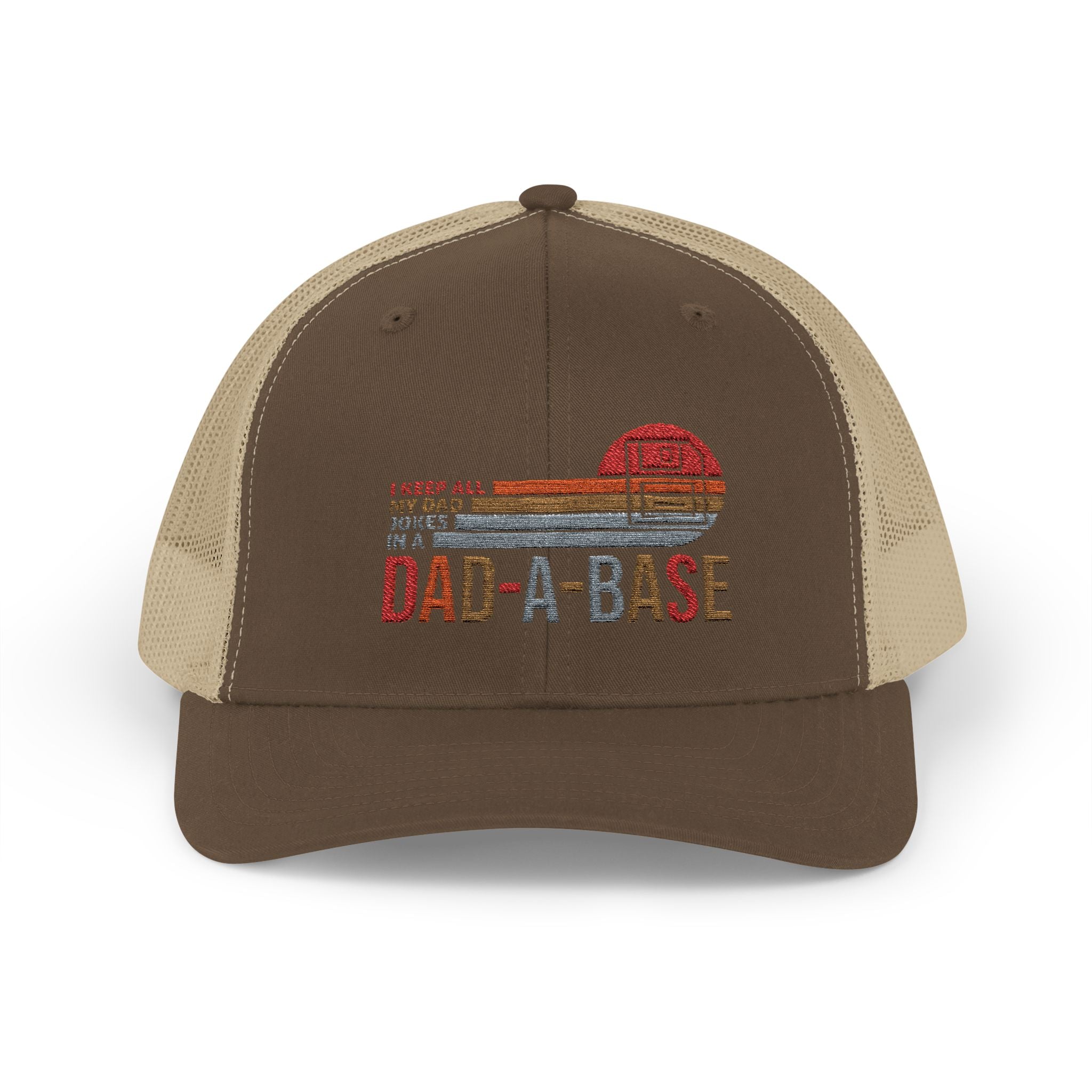 I Keep All My Dad Jokes In A Dad-A-Base Hat, Retro Dad-A-Base Snapback Trucker Cap, Gift for Fathers