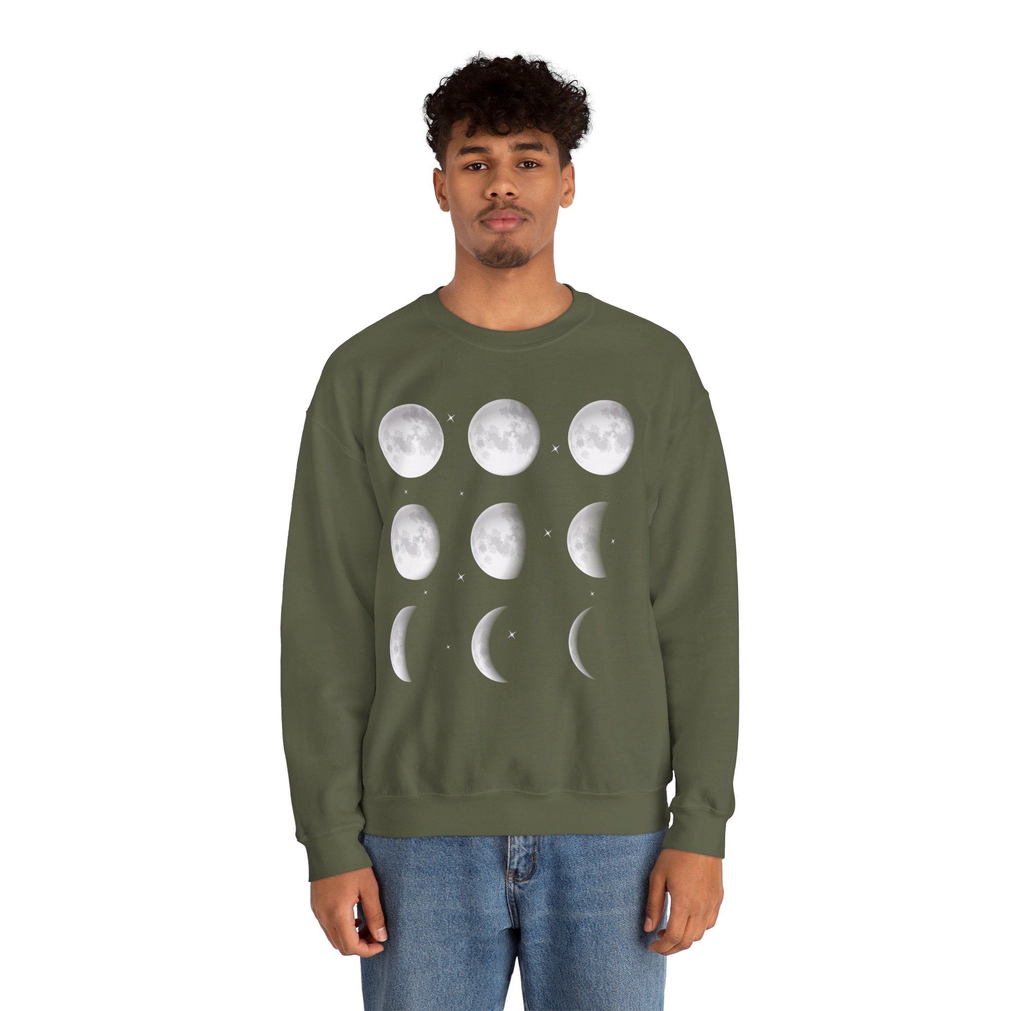 Moon Phase Sweatshirt, Celestial Shirt, Astrology Shirt, Spiritual Shirt, Aesthetic Shirt, Moon Sweatshirt, Mystical Shirt, Astronomy Shirt, Retro Tee