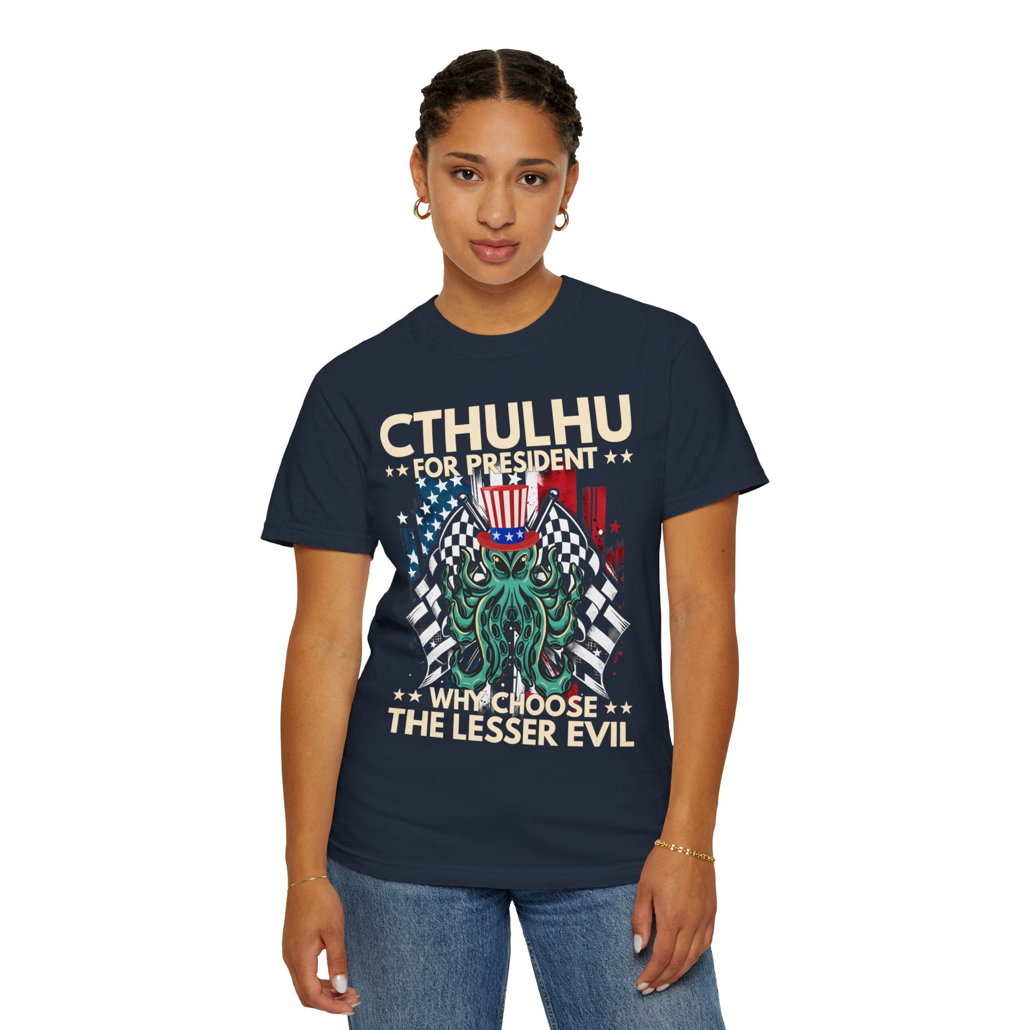 UNIDAZE CTHULHU PRESIDENT shirt, vote Cthulhu shirt, Cthulhu shirt funny political shirt, election shirt, Lovecraft shirt, Lovecraftian shirt Printify Cotton Crew neck cthulhu cthulhu gift cthulhu shirt DTG election funny 2024 election funny election shirt greater evil horror lover lovecraft lovecraftian gift Men's Clothing Oversized politcal satire T-shirts TikTok Unisex vote cthulhu shirt Women's Clothing