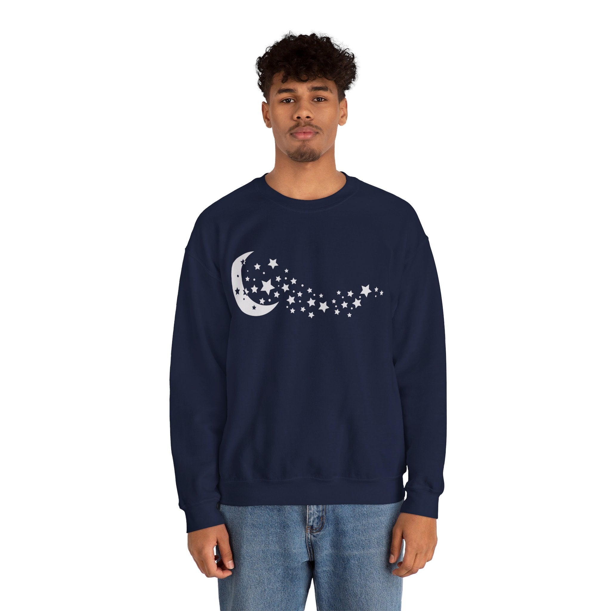 Moon Stars Sweatshirt, Night Sky Shirt, Moon Shirt, Crescent Moon, Moon Phase Sweatshirt, Moon Tee, Astronomy Shirt, Moon Stars Tee