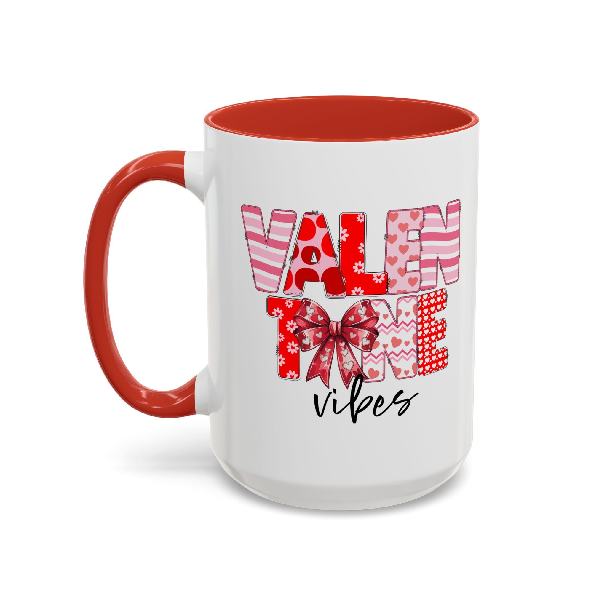 Valentine Vibes Coffee Mug, Coquette Valentine Vibes Mug, Brushstroke Valentine Coffee Cup, Gift For Her