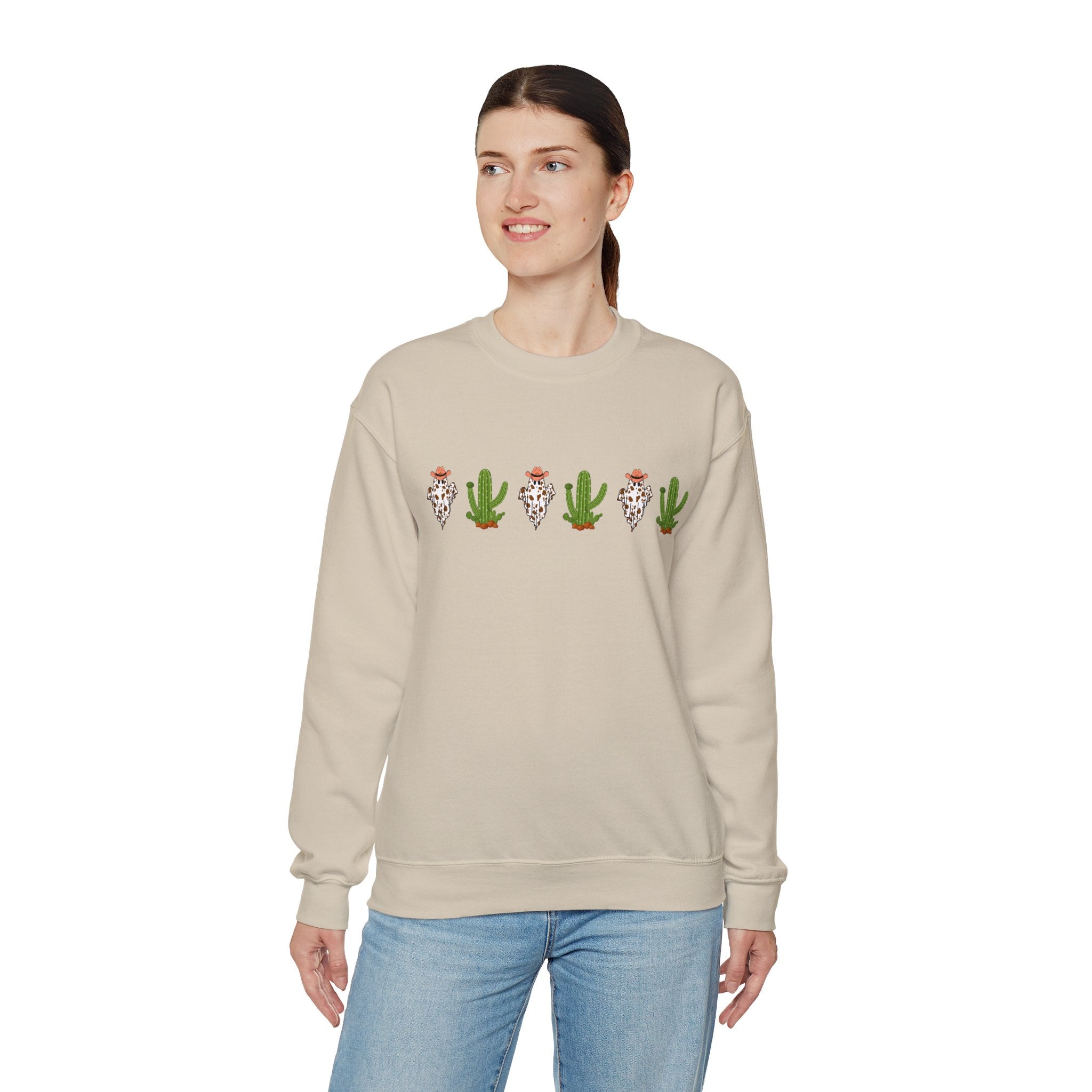 Halloween Cactus Sweatshirt, Ghost Cactus Shirt, Halloween Planter, Halloween Sweatshirt, Fall Shirt, Autumn Shirt, Witch Hoodie, Saguaro