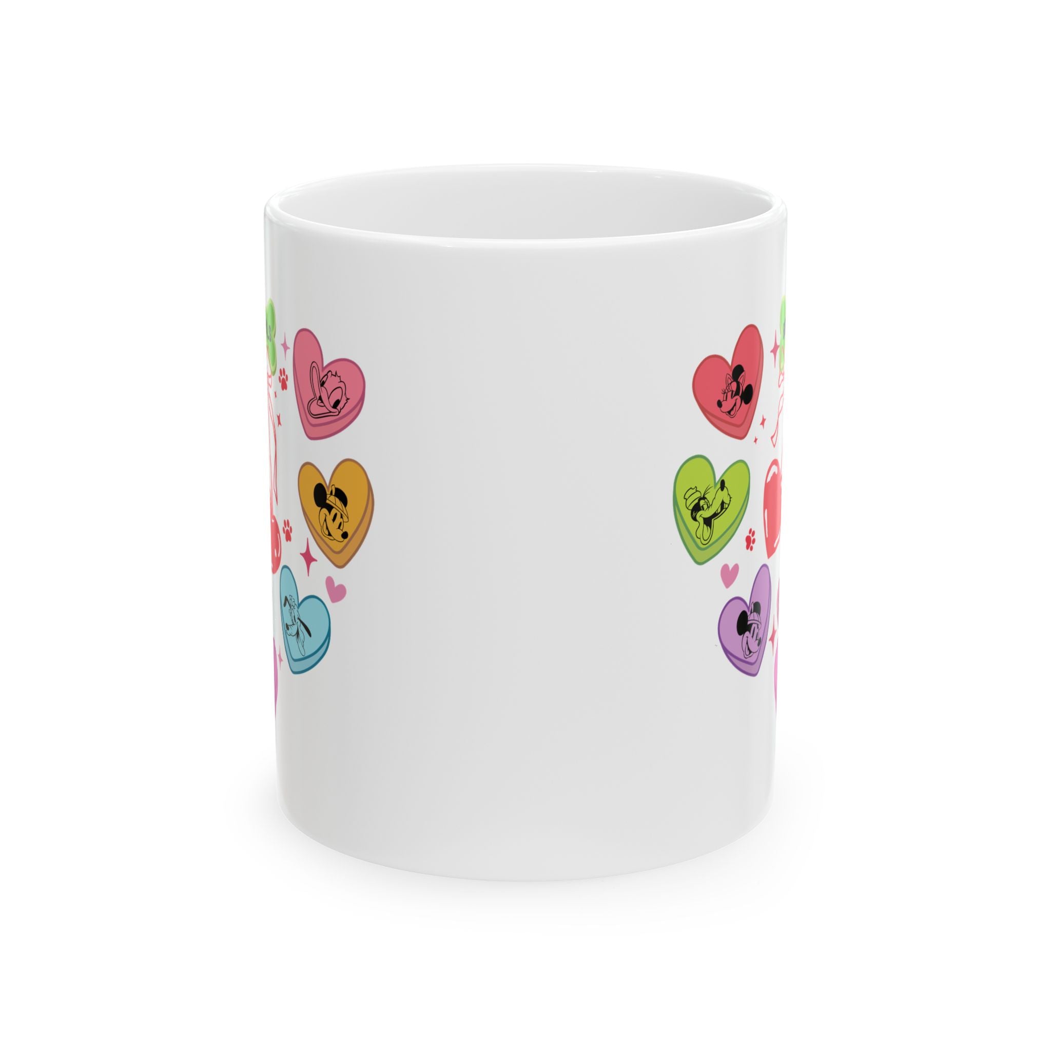 Disney Mickey And Friends Candy Hearts Mug, Valentine Disney Characters Coffee Mug, Disney Mickey Friends Mug, Gift for Disney Fan