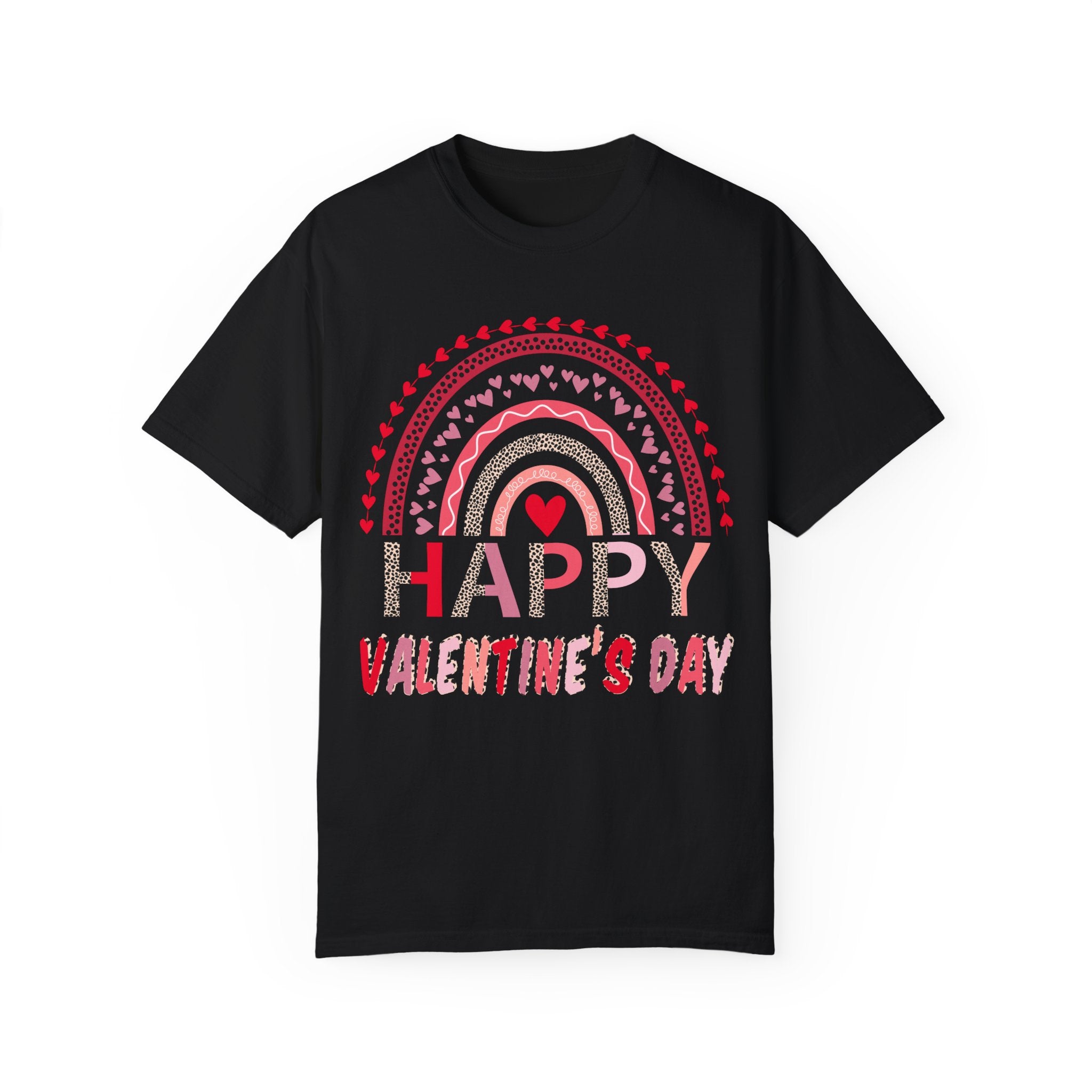 Leopard Rainbow Valentines Day Shirt, Happy Valentines Day Tshirt, Valentines Shirt, Gift for Couples Shirt, Couple Matching Shirt, Leopard Tee