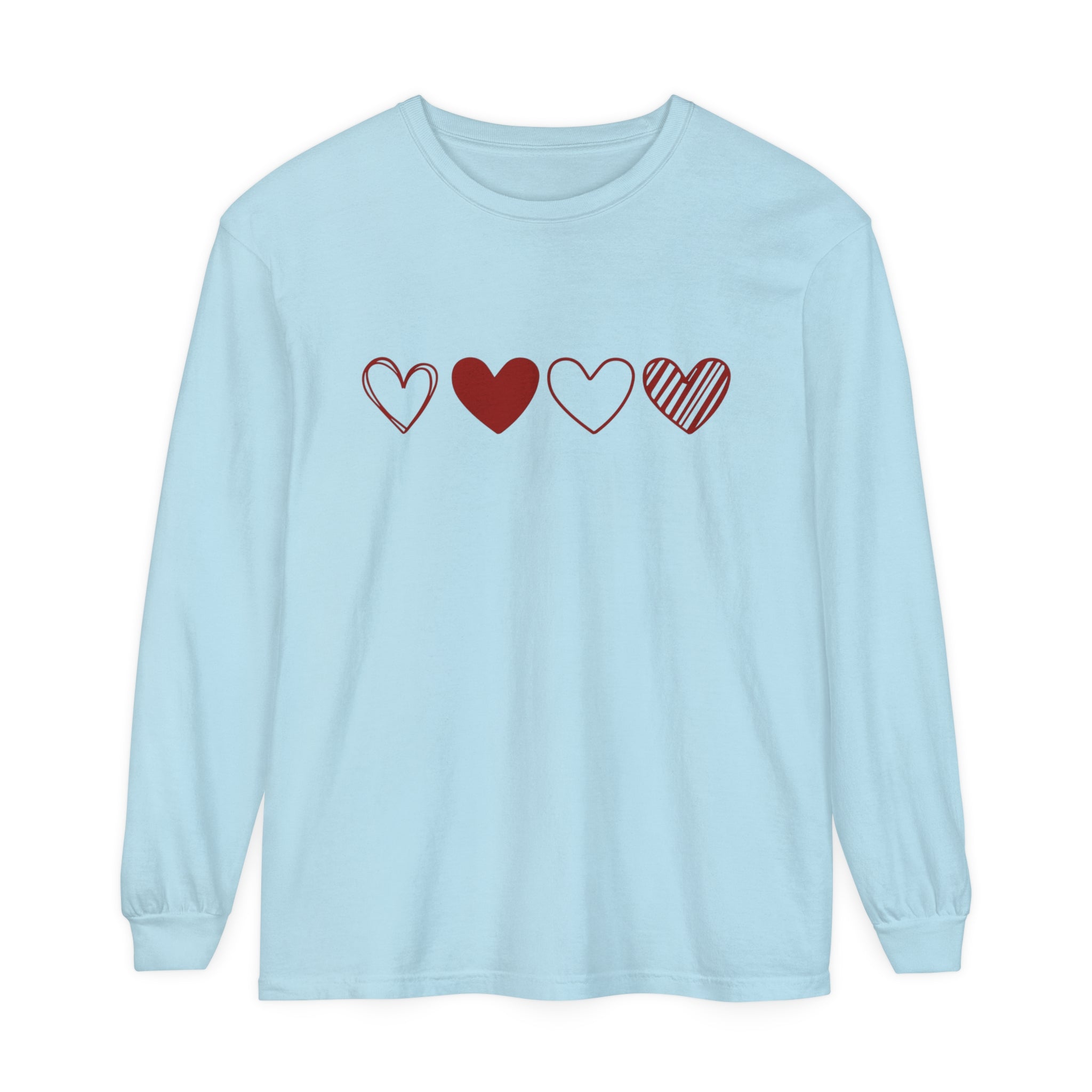 Heart Long Sleeve T-Shirt, Valentines Day Sweatshirt, Couple Gift Long Sleeve Shirt, Valentines Day Shirt, Heart Gift for Women, Valentine