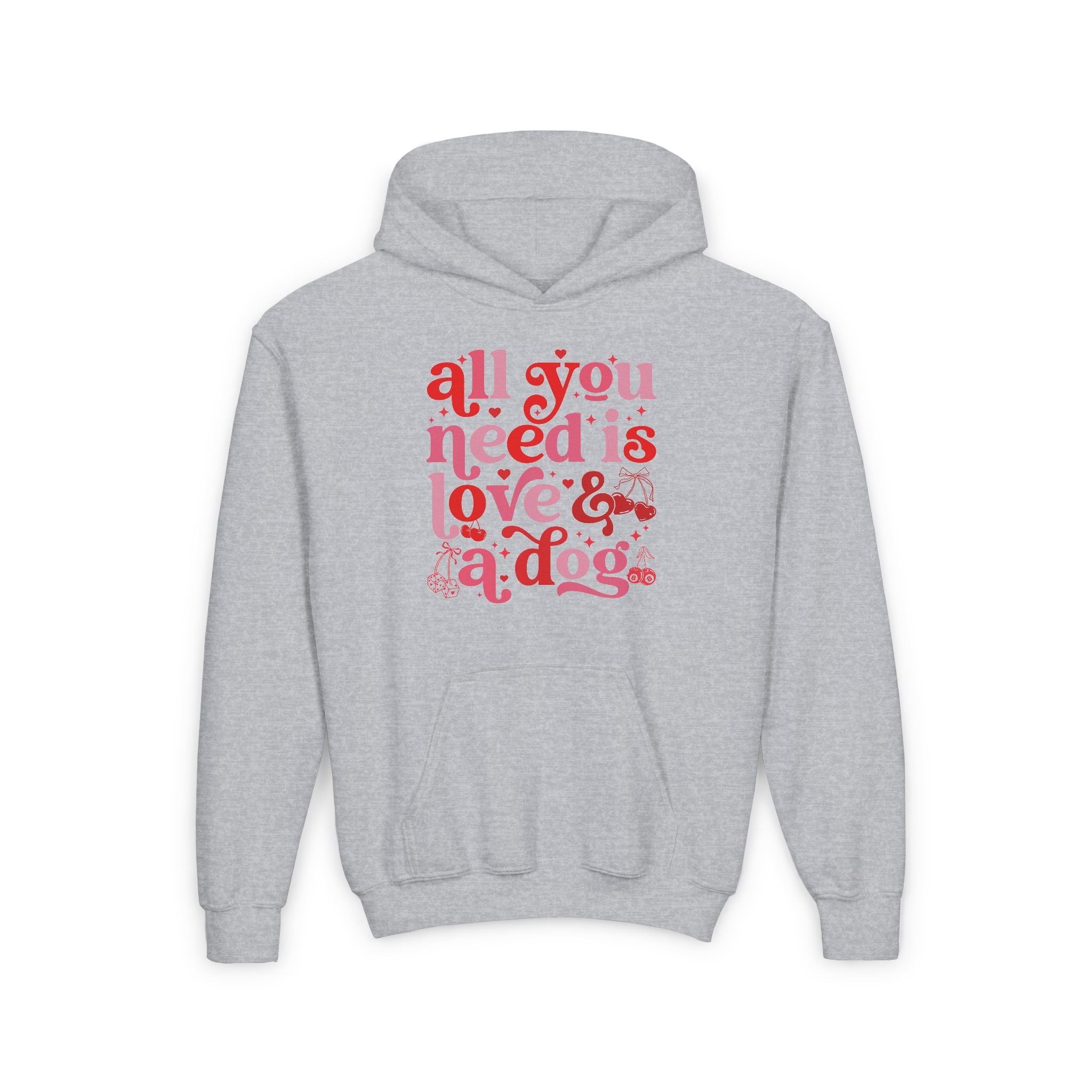 All You Need is Love and a Dog - Child Hoodie, Girl's Valentine Hoodie, Cupid Crew, Love My Mama, Girl's Graphic Tee, Little Babe