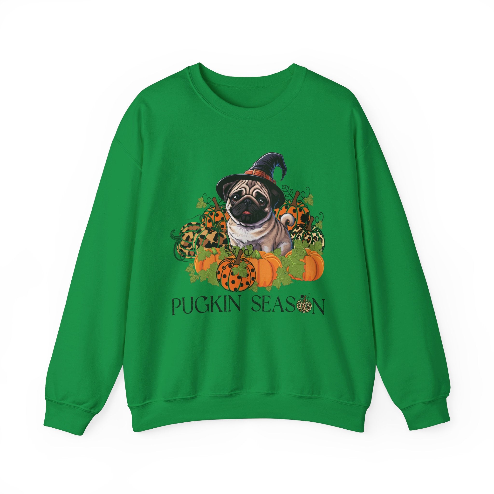 Fall Pug Sweatshirt, Pugkin Season Shirt, Leopard Print Pumpkin T-shirt, Cute Dog Lover Graphic Tee, Halloween Party Gift Tshirt