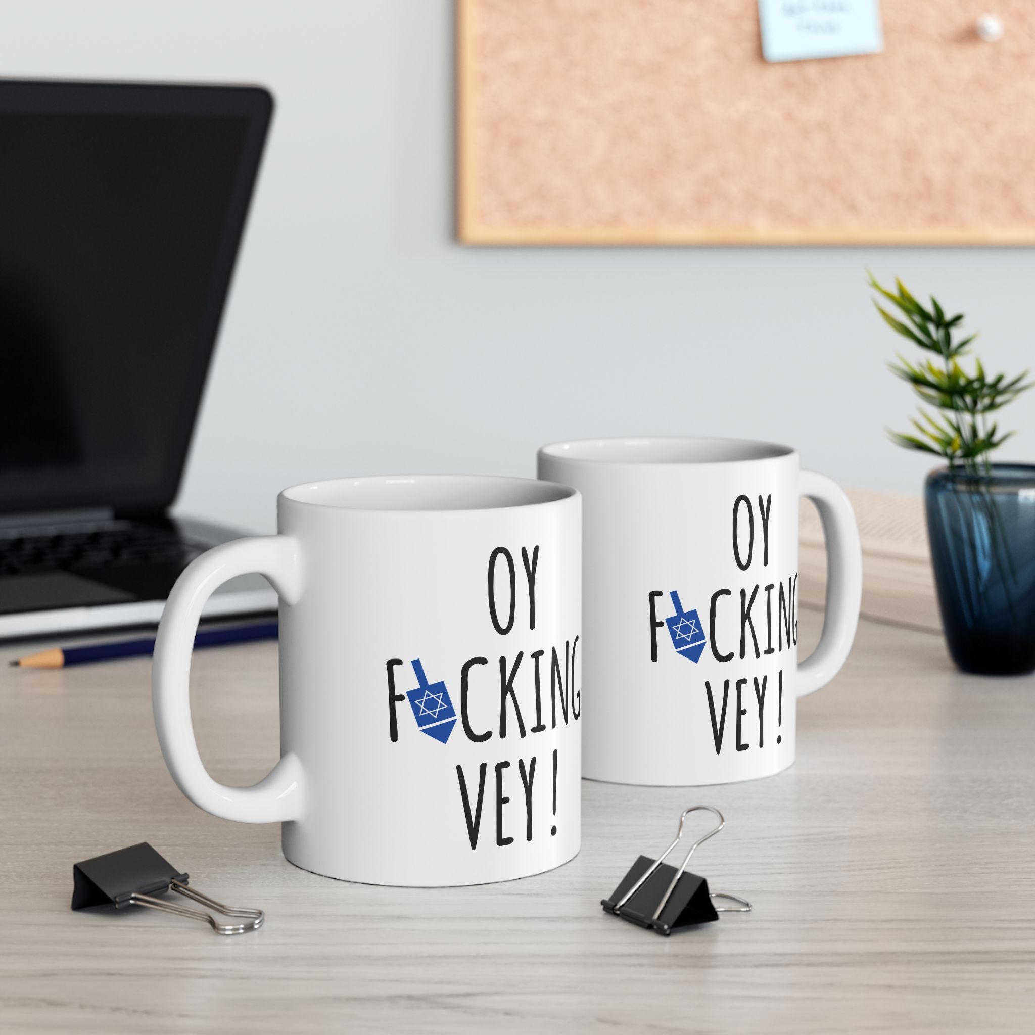 Hanukkah Mug, Oy Fucking Vey , Funny Holiday Mug, Hanukkah Coffee Cup, Jewish Gifts, Jewish Mug