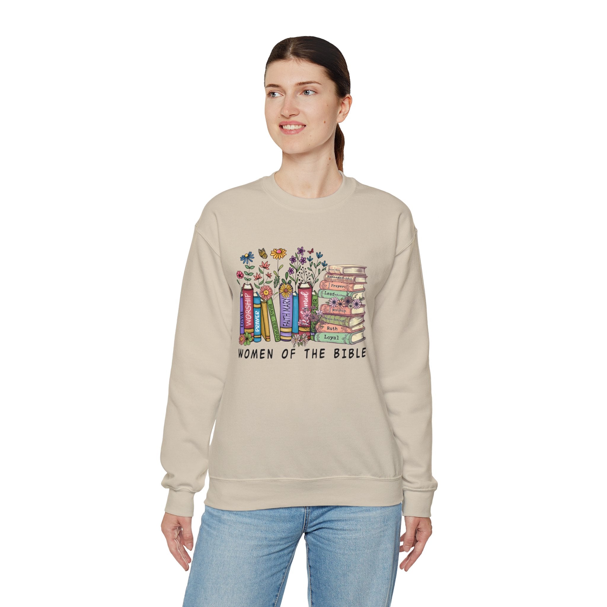 Women Of The Bible Sweatshirt, Floral Book Sweatshirt, Christian Women Sweatshirt, Jesus Book Shirt, Gift For Book Lover, Floral Shirt