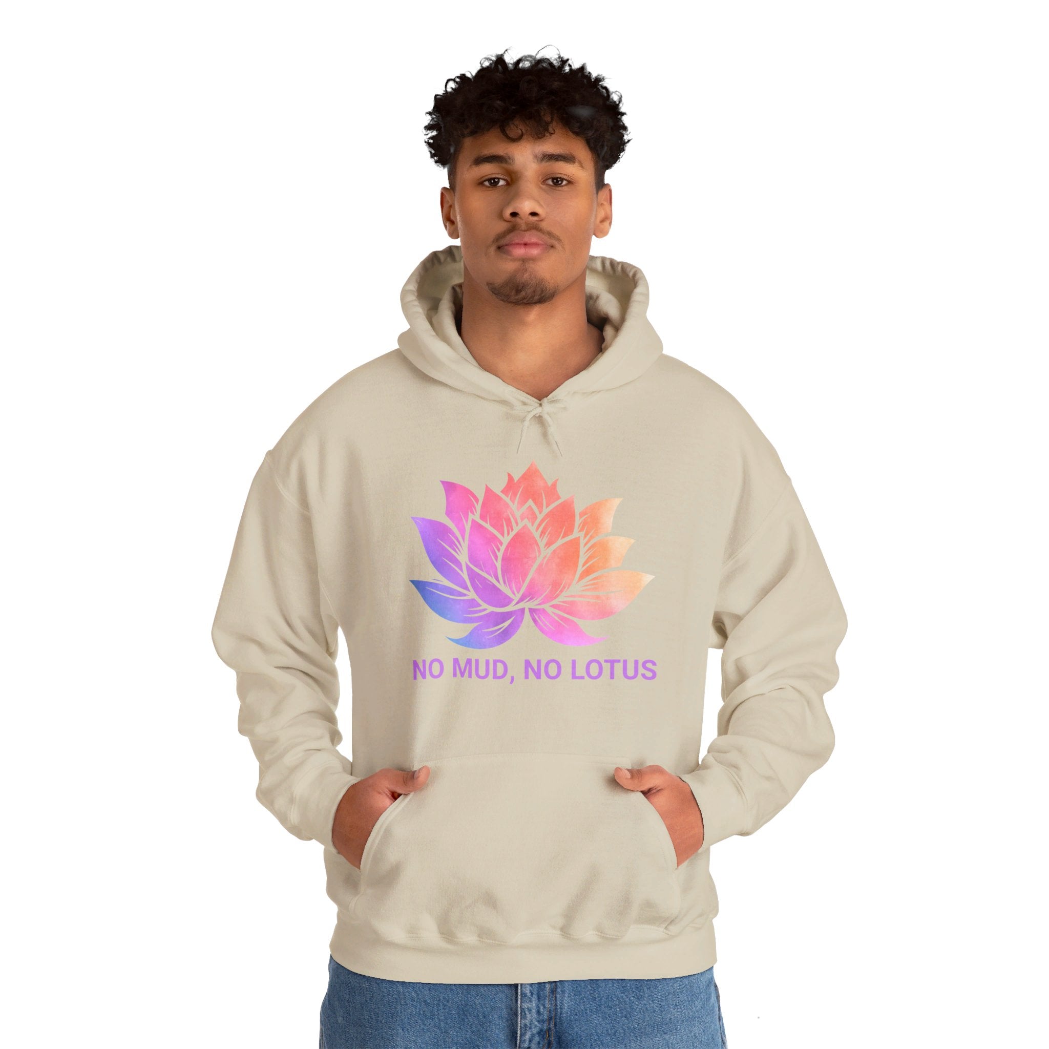 Lotus Flower Hoodie, Zen Meditation Gift, No Mud No Lotus, Yoga Clothes for Women, Meditation Shirt, Spiritual Tshirt, Yoga Shirt, Namaste Yall