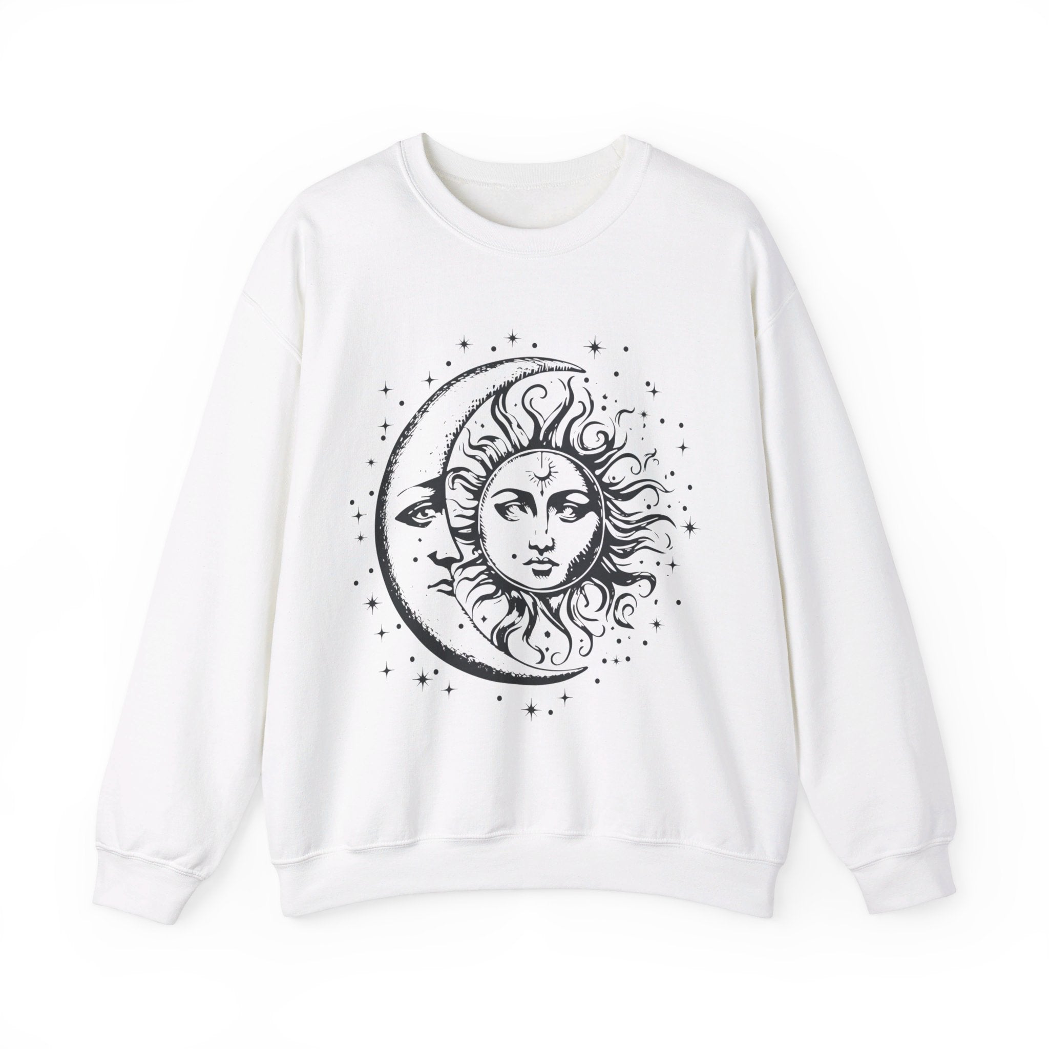 Sun and Moon Sweatshirt, Celestial Crewneck, Boho Sun and Moon Shirt, Hippie Hoodie, Retro Shirt, Vintage Style