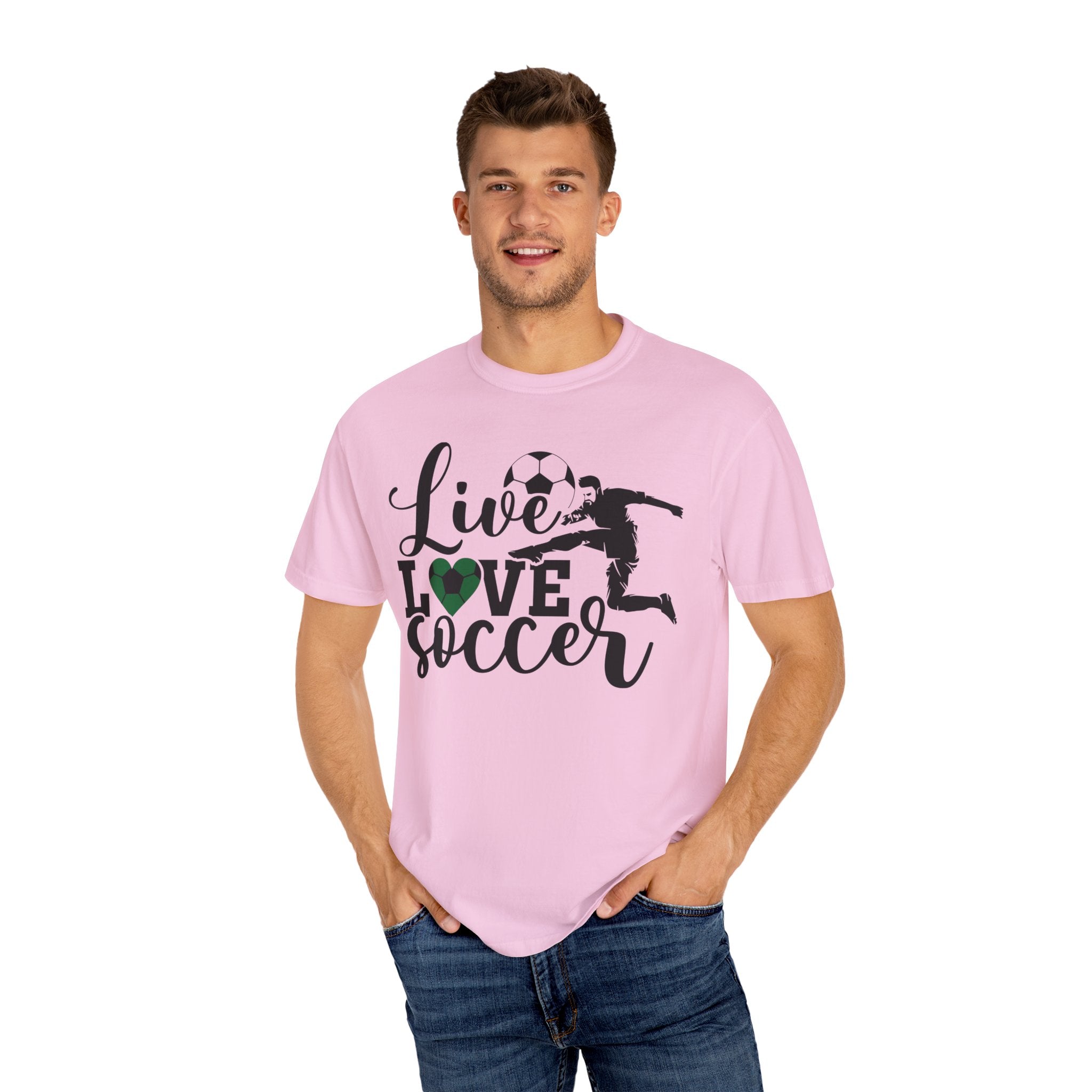 Live Love Soccer T-Shirt With Soccer Ball For Soccer Players