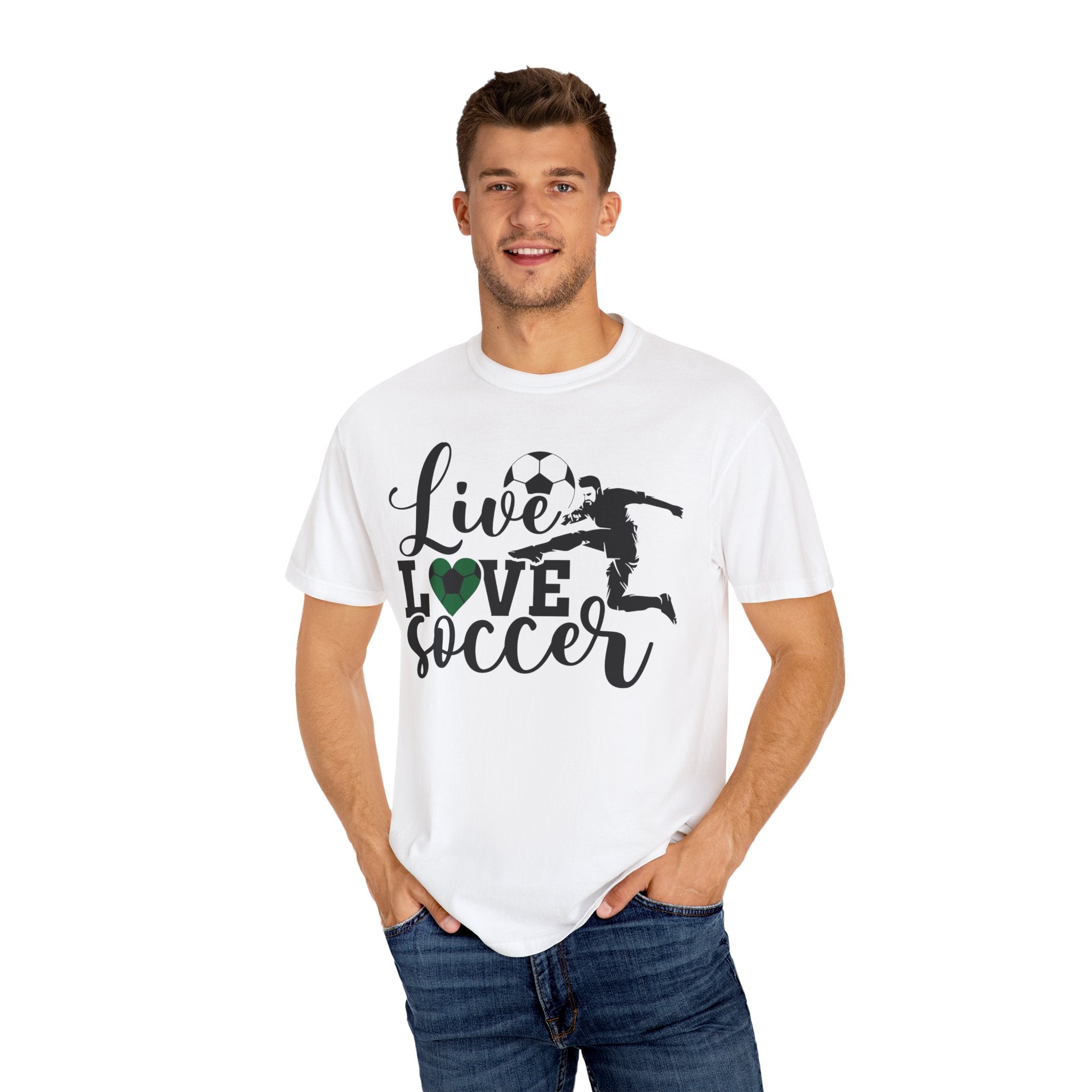 Live Love Soccer T-Shirt With Soccer Ball For Soccer Players