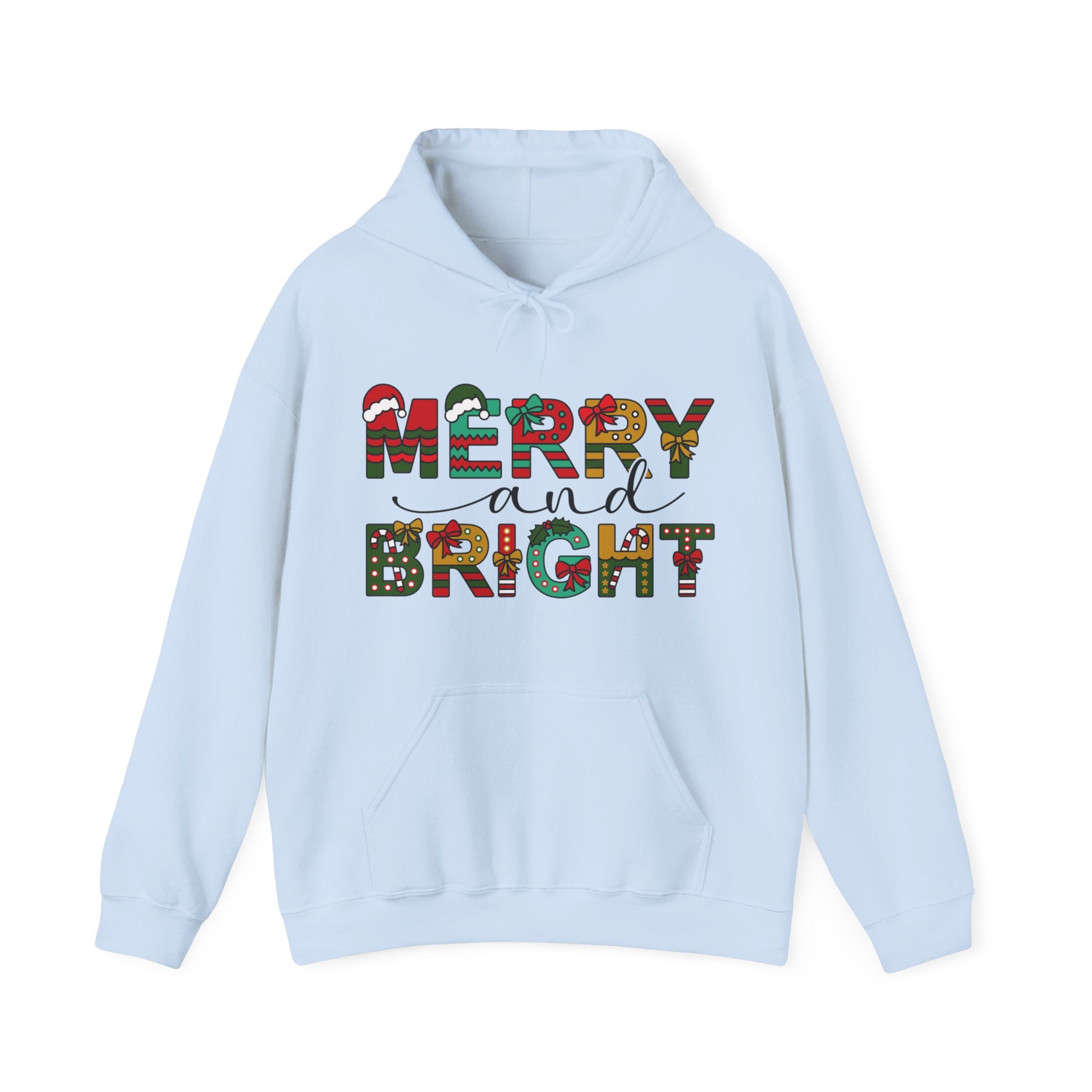 Merry And Bright Hoodie, Christmas Hoodie, Christmas Women Hoodie, Christmas Family Hoodie, Christmas Shirt, Christmas Matching Hoodie