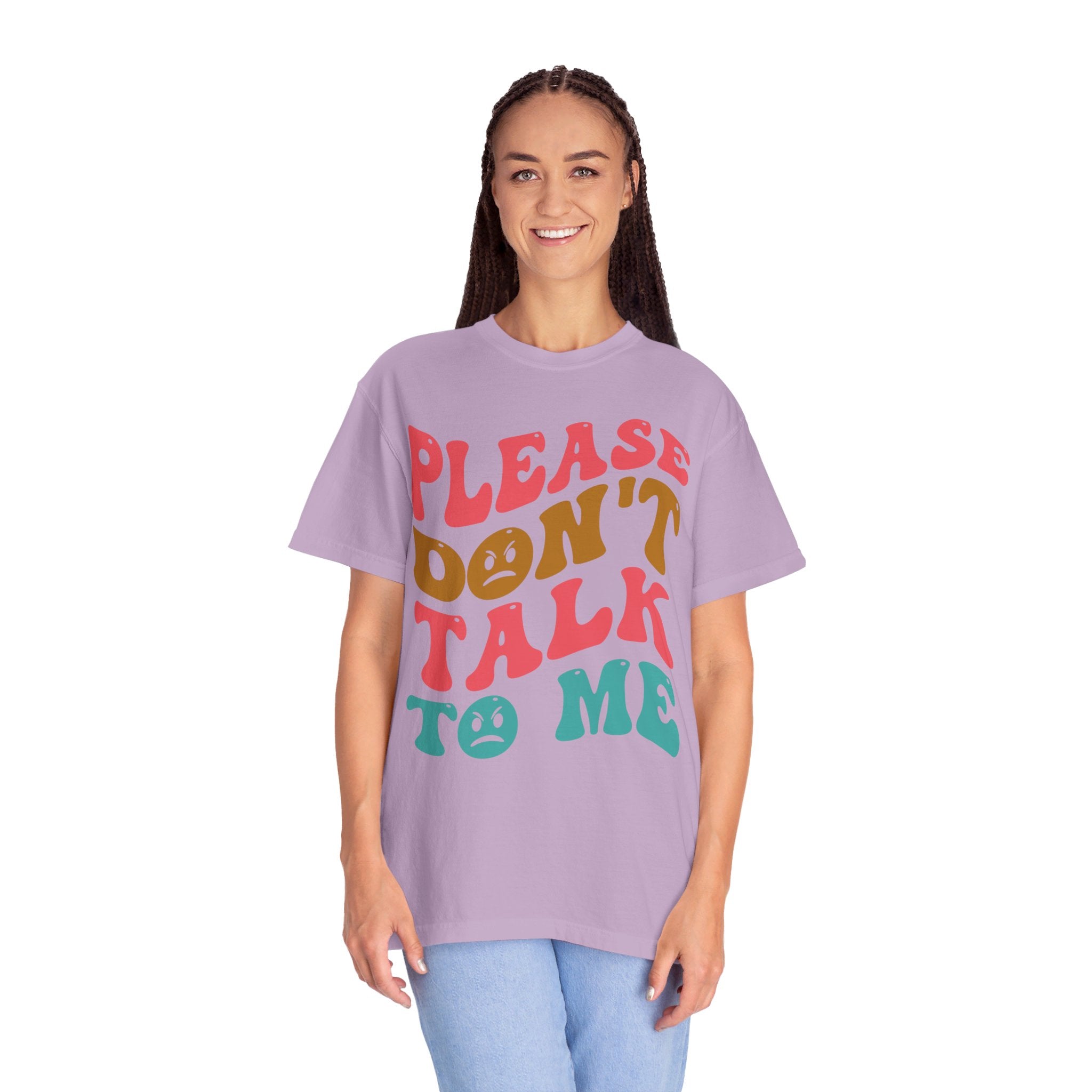 Please don't talk to me shirt, Funny introvert shirt, Words on back retro, Sarcastic introvert gift