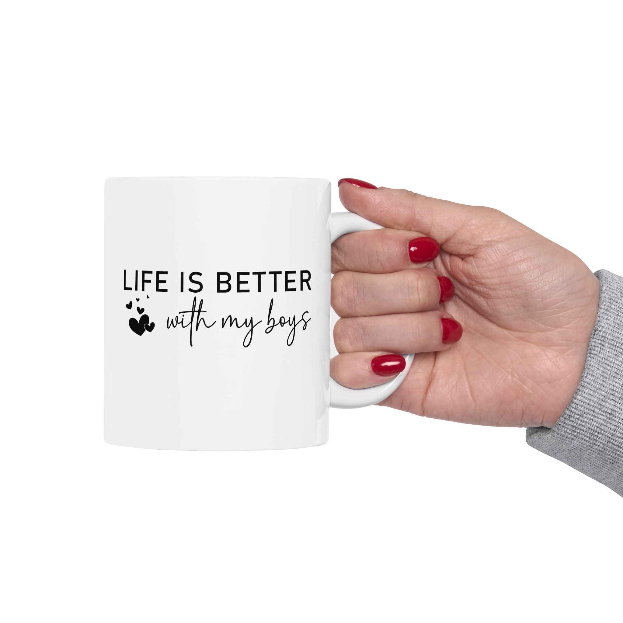 Life is Better With My Boys Coffee Mug, Mom of Boys Coffee Mug, Mom  Mug, Mother's Day Gift, Gift For Mom