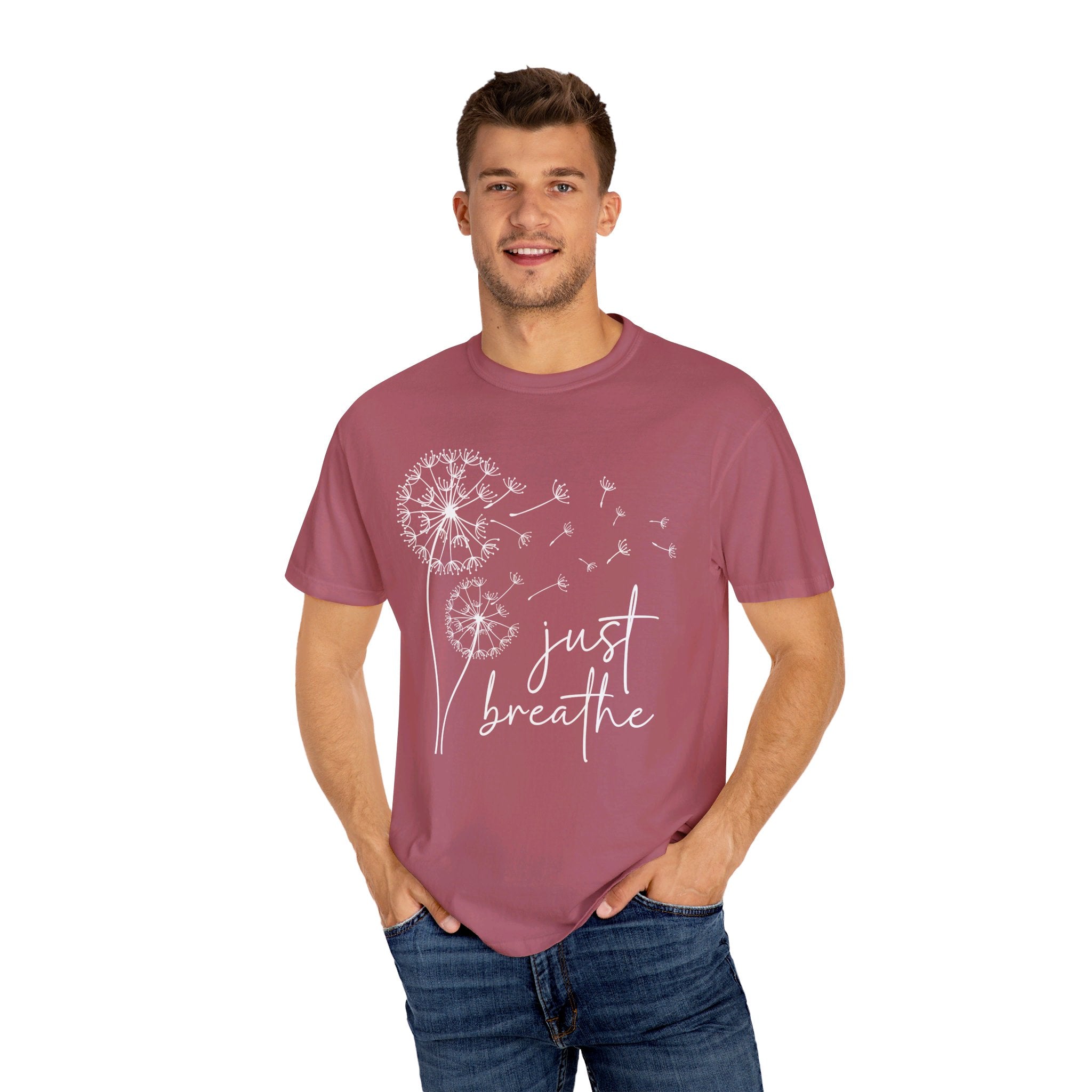 Just Breathe Shirt, Meditation Shirt, Yoga Shirt, Mental Health Shirt, Dandelion Shirt, Gift for Yoga Lover, Motivational Shirt