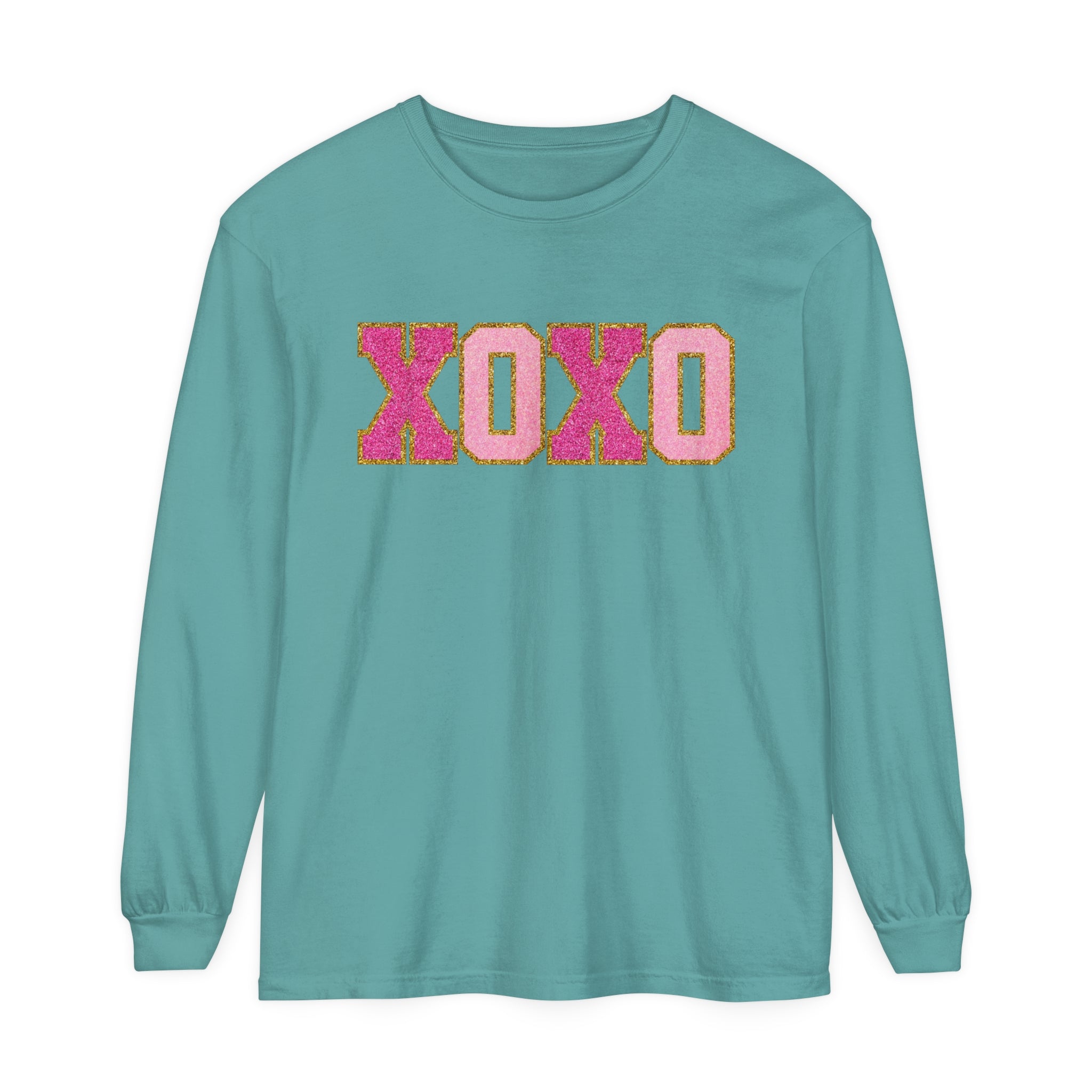 Long Sleeve XOXO Shirt, Valentines Day, Pink XOXO Long Sleeve, Valentines Day XOXO Hearts Shirt