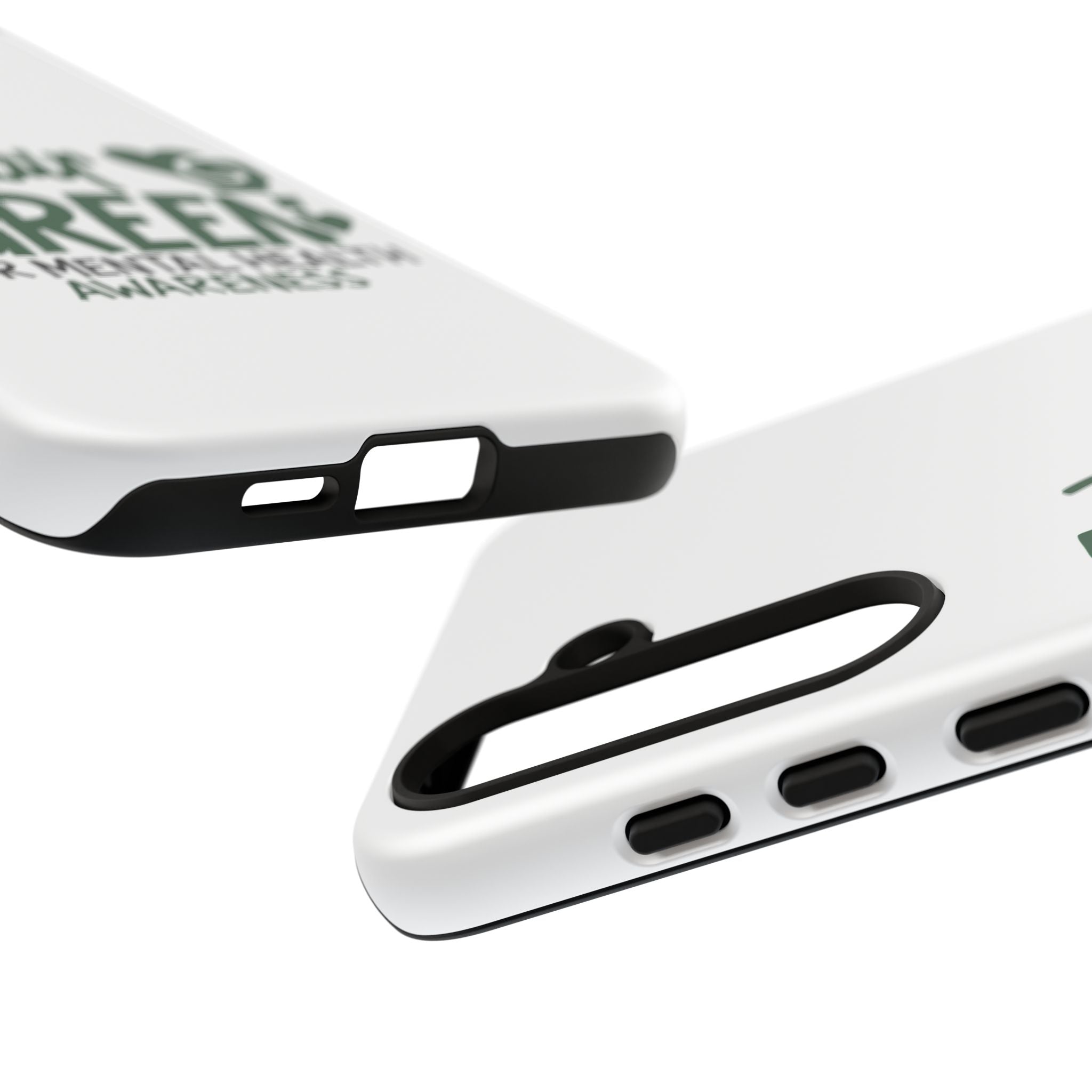 I Wear Green For Mental Health Awareness Phone Cases, Mental Health Matters Phone Case, Inspirational Phone Case, Motivational Phone Case, iPhone, Google Pixel & Samsung Galaxy