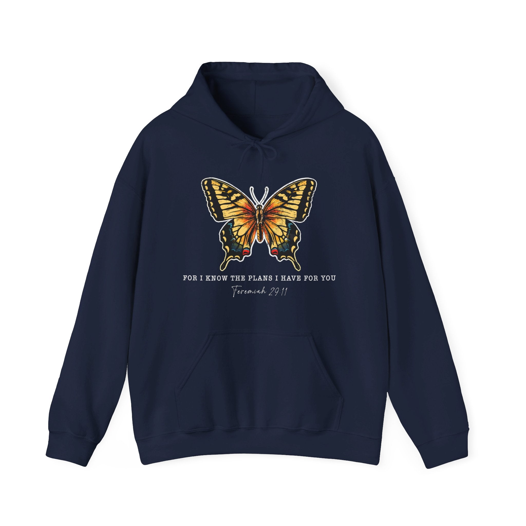 For I Know the Plans I Have For You, Butterfly Bible Verse Hoodie, Jeremiah 29:11, Religious Shirt, Fall Shirt, Butterfly Graphic