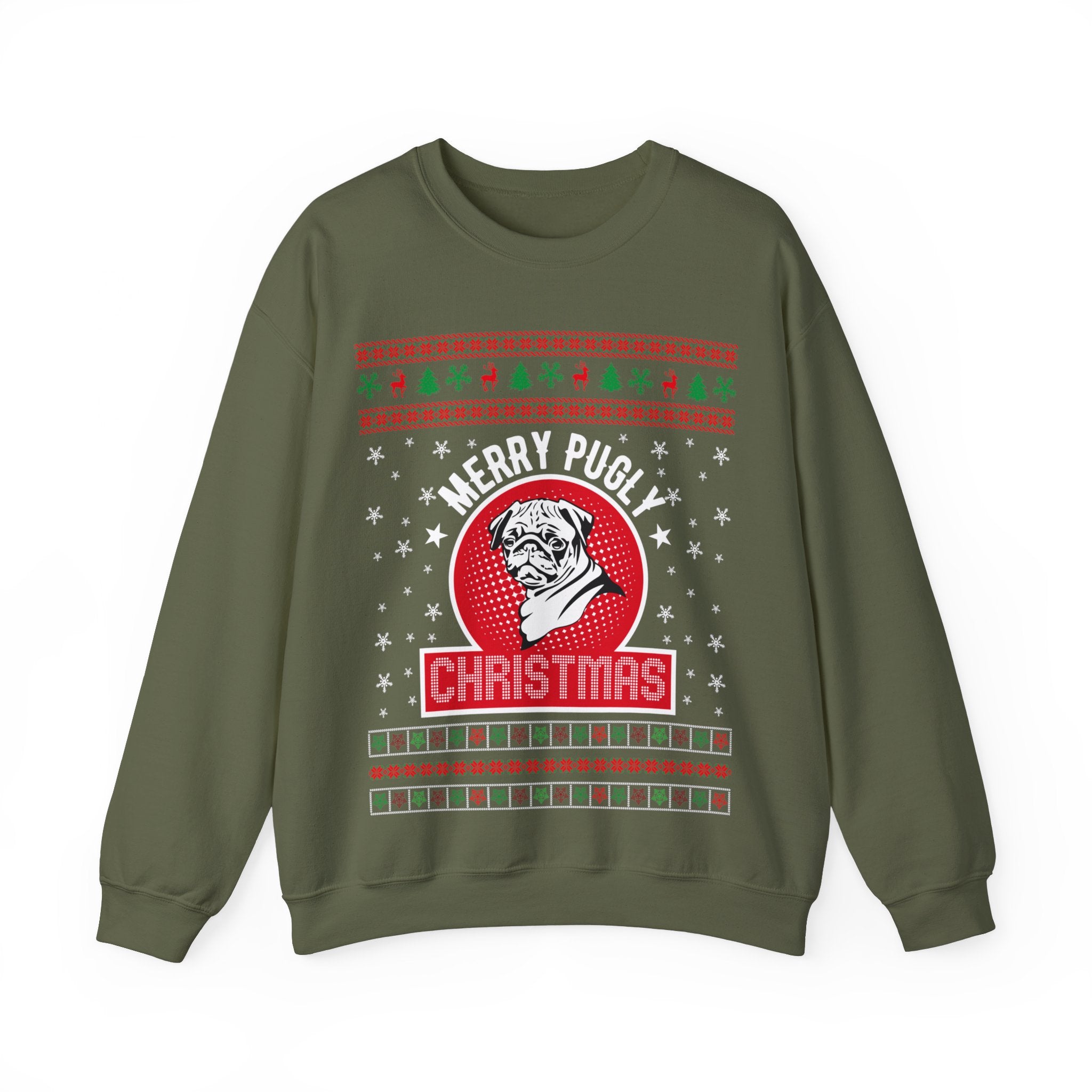 Ugly Pug Christmas Sweatshirt, Pug Christmas Sweater, Xmas Gift For Dog Mom, Pug Lover Jumper