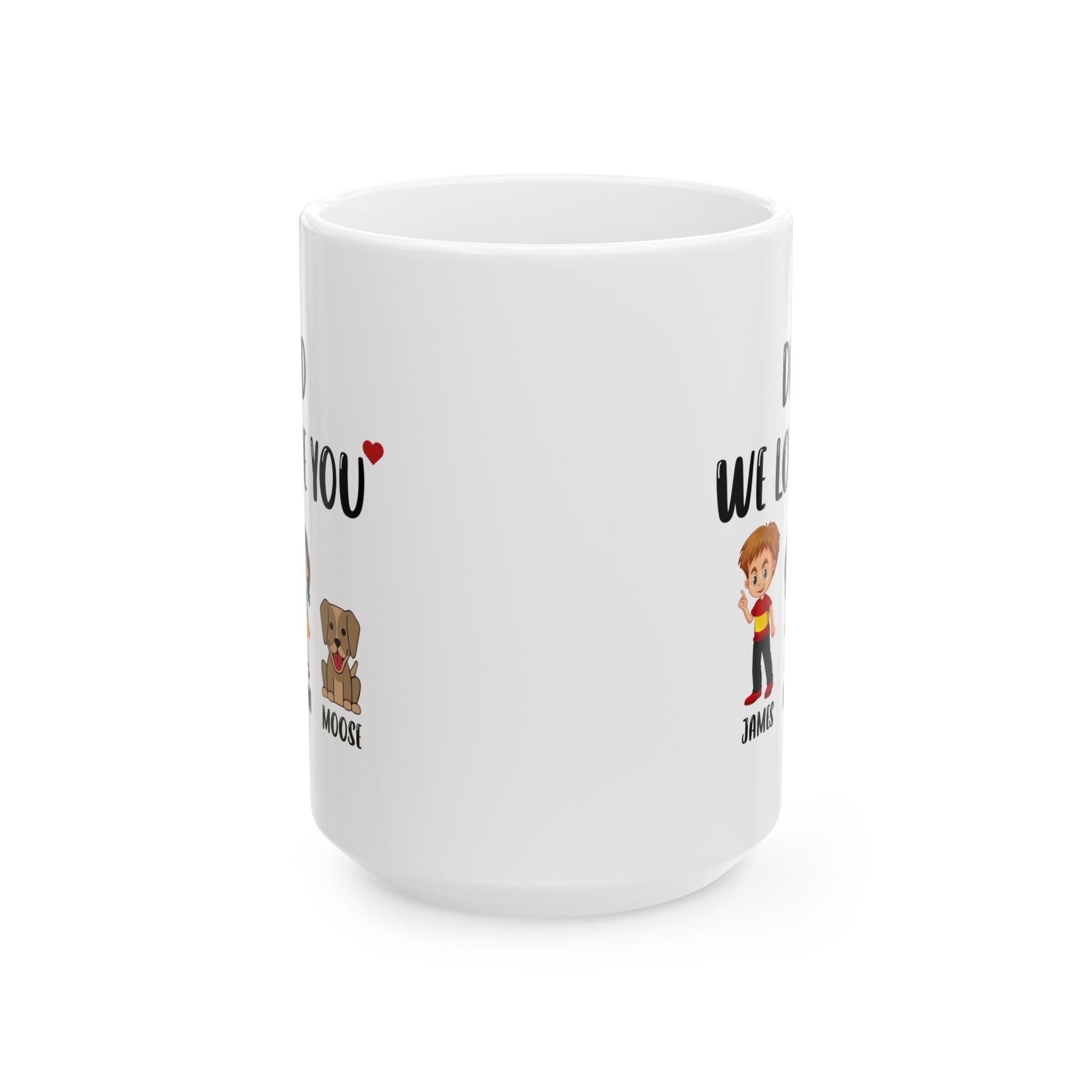 Personalized Father's Day Mug, Custom Children's Names & Illustrations, Unique Coffee Mug for Dad, Father's Day Gift Idea
