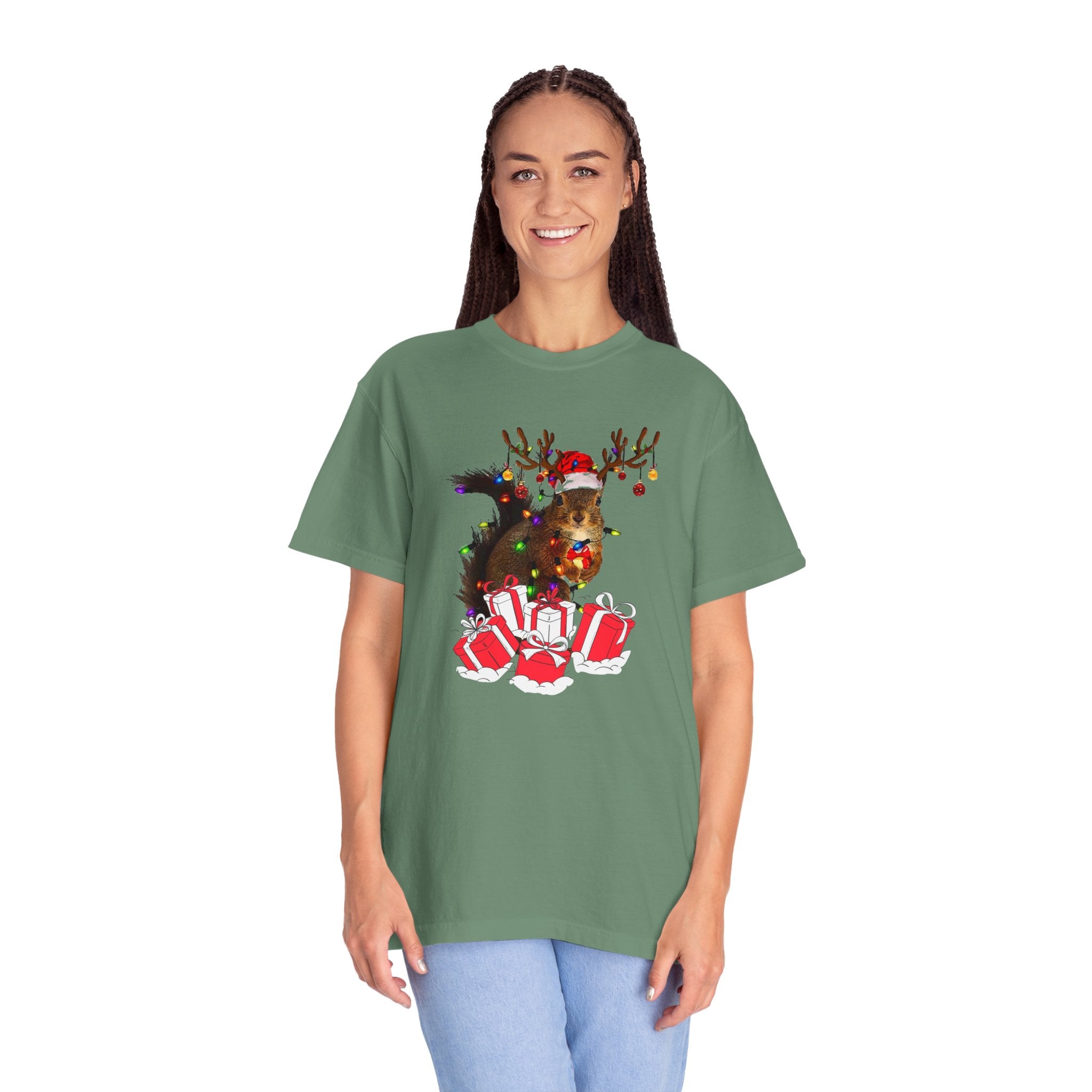 Christmas Squirrel Lights Shirt, Funny Christmas Tshirt, Christmas Shirt, Xmas Party Shirt, Christmas Gift Shirt, Cute Christmas Tshirt