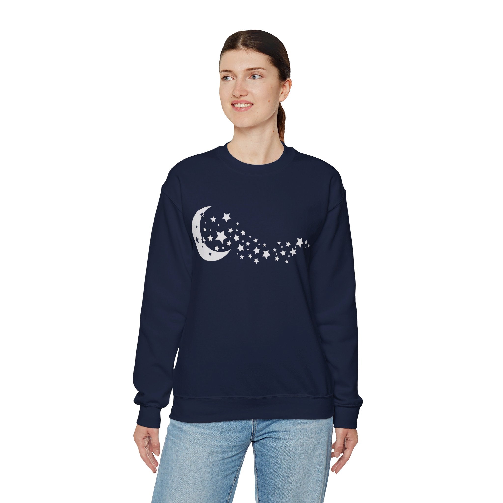 Moon Stars Sweatshirt, Night Sky Shirt, Moon Shirt, Crescent Moon, Moon Phase Sweatshirt, Moon Tee, Astronomy Shirt, Moon Stars Tee