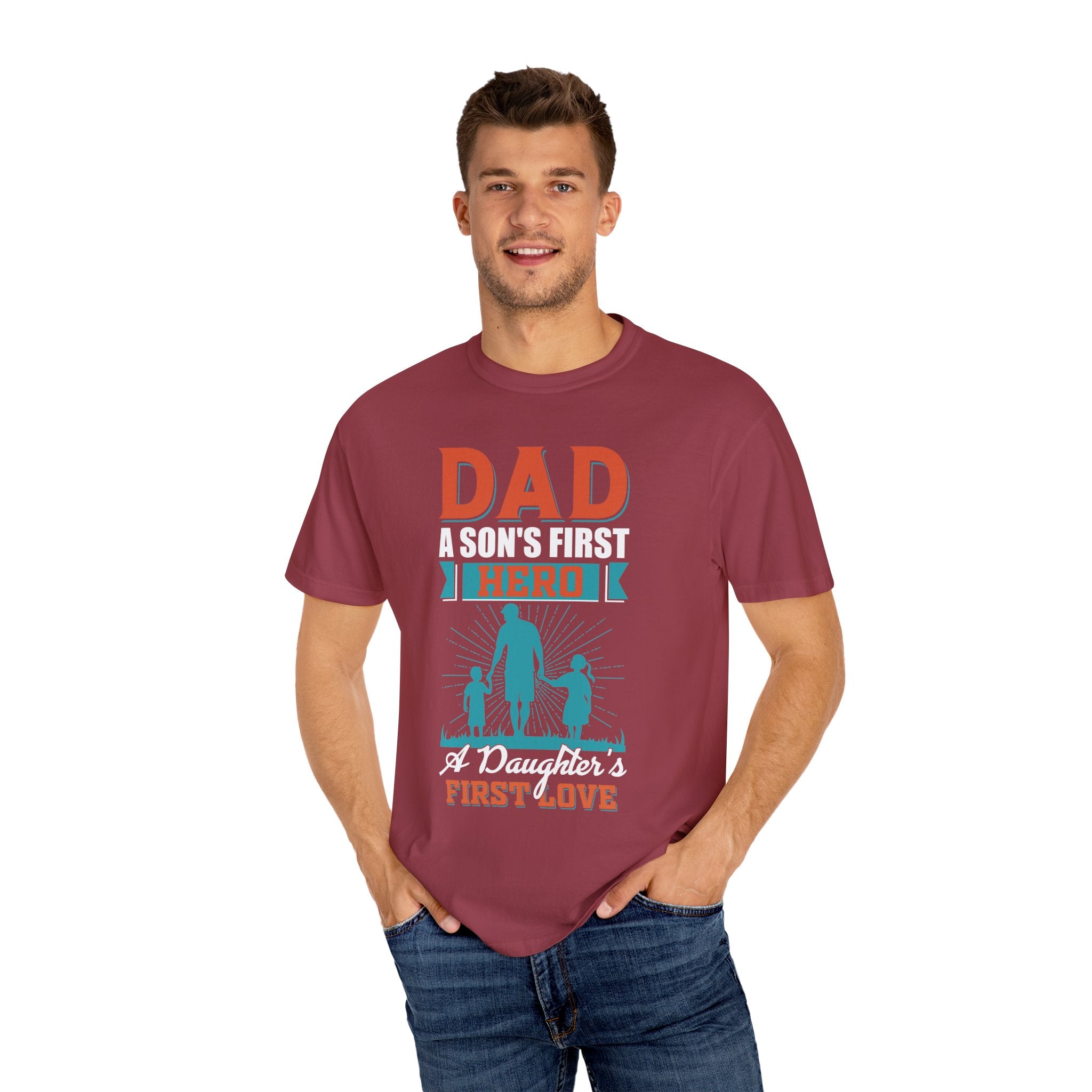Dad Christmas Gift, shirt for dad, a son's first hero, a daughter's first love, gift for dad, dad t shirt, dad gift, dad of both shirt