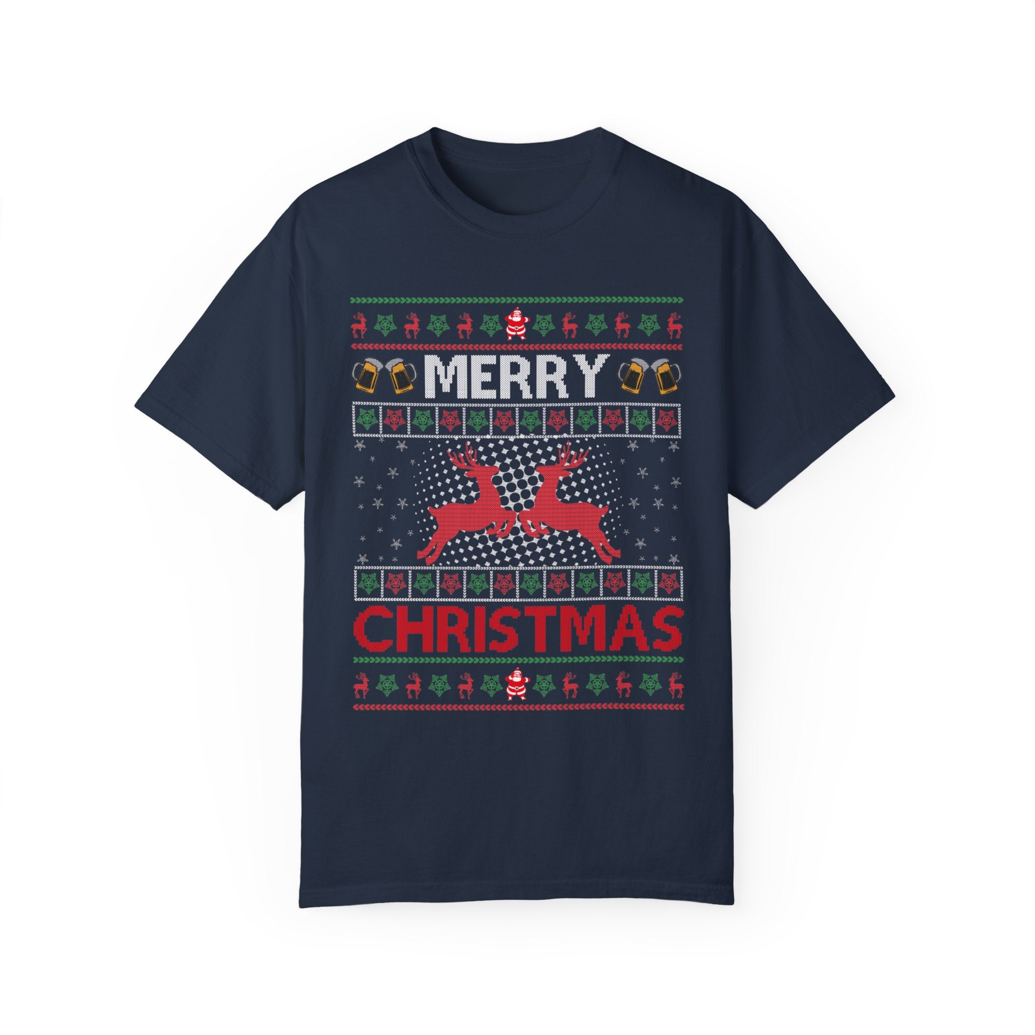 Christmas Ugly Sweater Shirt, Animal Print Shirt, Holiday Gift, Cute Shirt, Reindeer Shirt, Funny Shirt