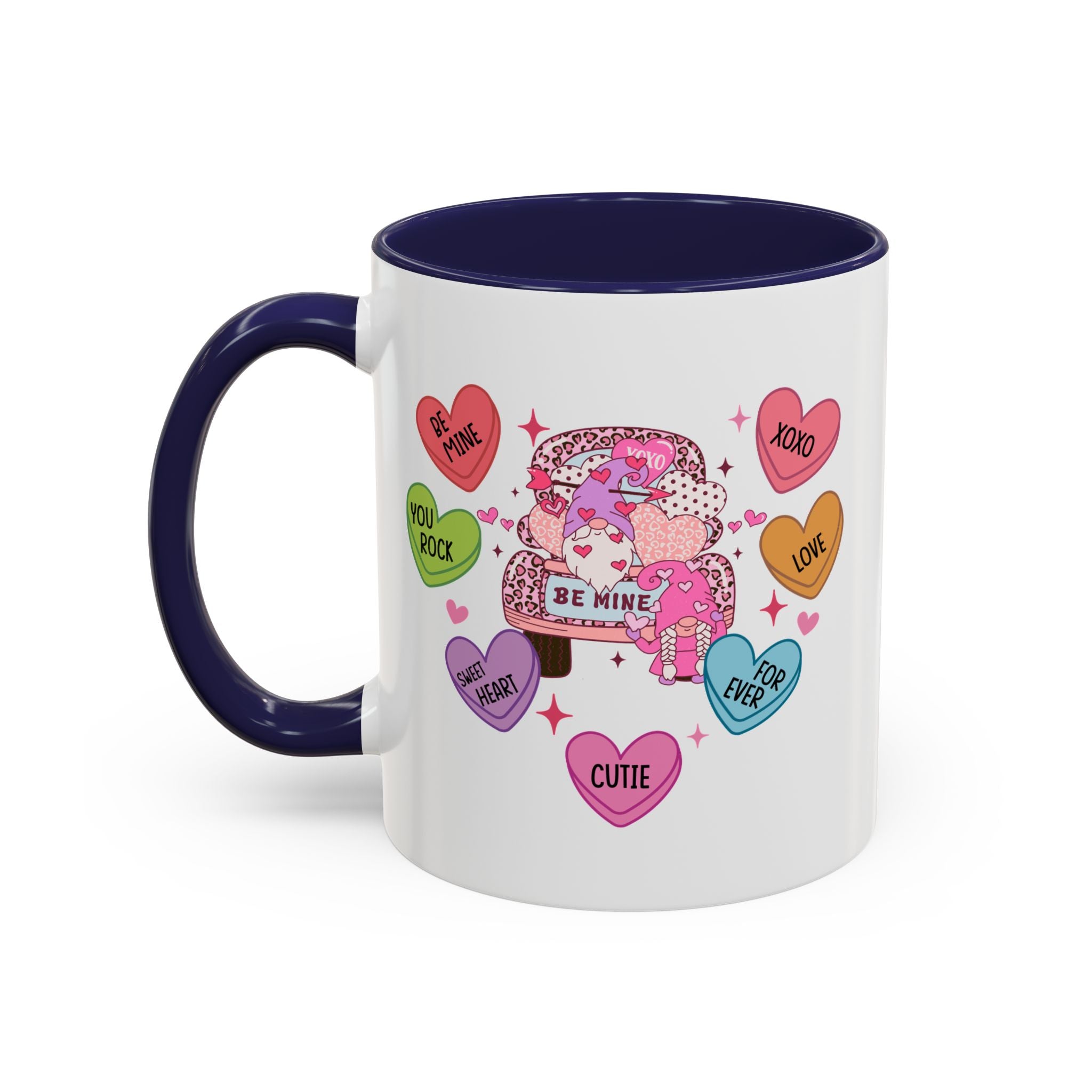 Candy Hearts Coffee Mug, Valentine's Conversation Hearts Mug, Valentines Day Coffee Mug, 15 oz 11 oz Mug, Pink Hearts Coffee Mug, Valentines Kitchen, Gift for Her