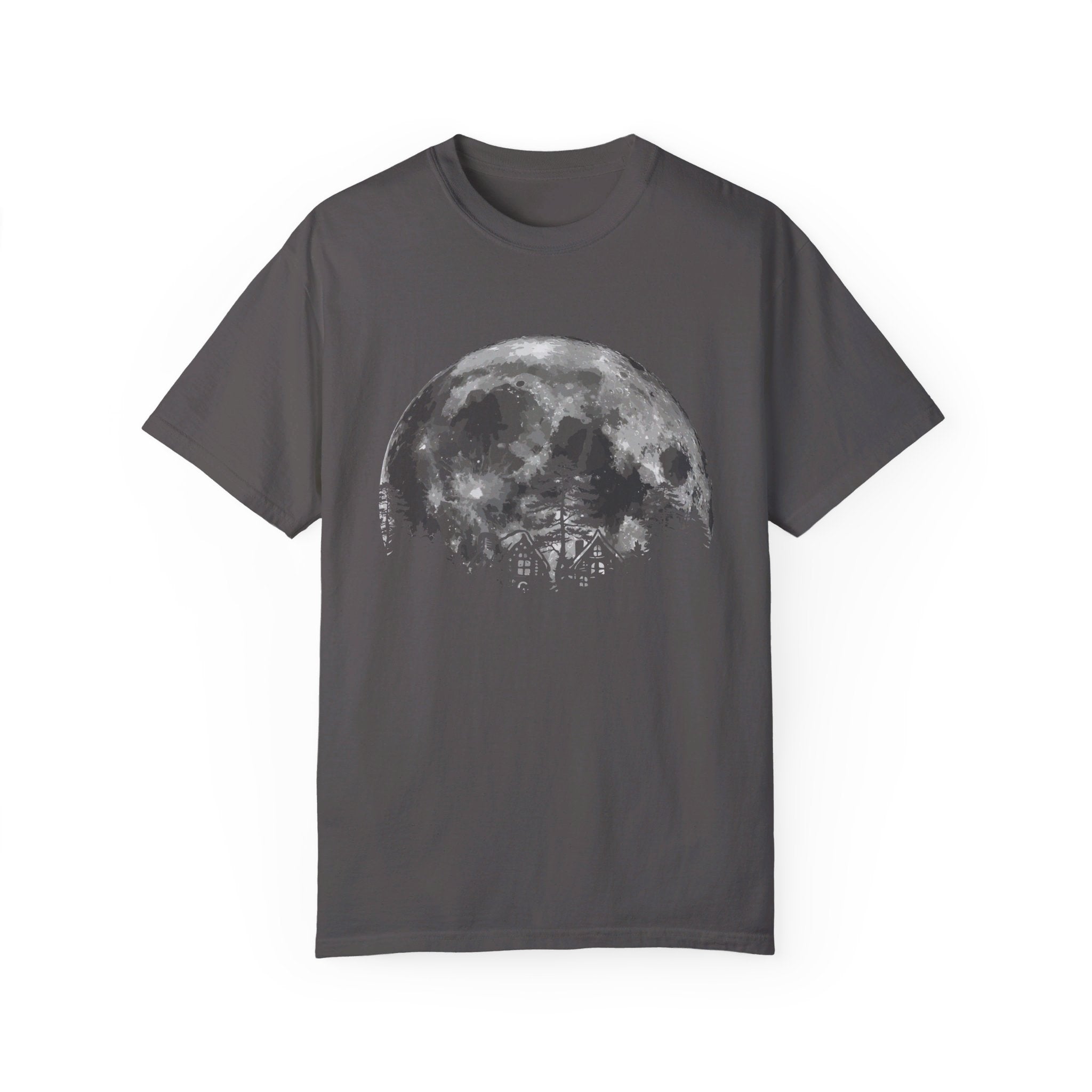 Men’s Graphic Tees, Moon & Cabin, Moon T Shirt, Men Printed TShirt Men’s/Unisex, Nature Gifts for Men, Astronomy Gifts