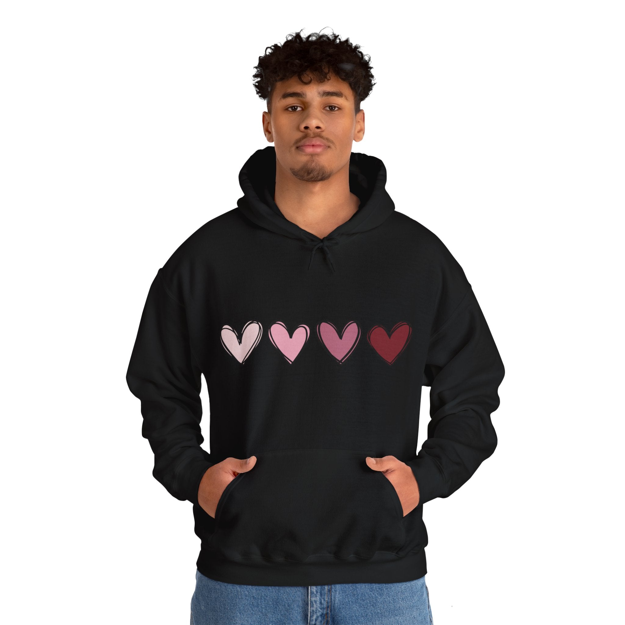 Valentine Double Heart Hoodie, Cute Valentine Hoodie, Valentine Sweatshirts, Vintage Valentine Hooded Sweatshirt, Valentine Pullover