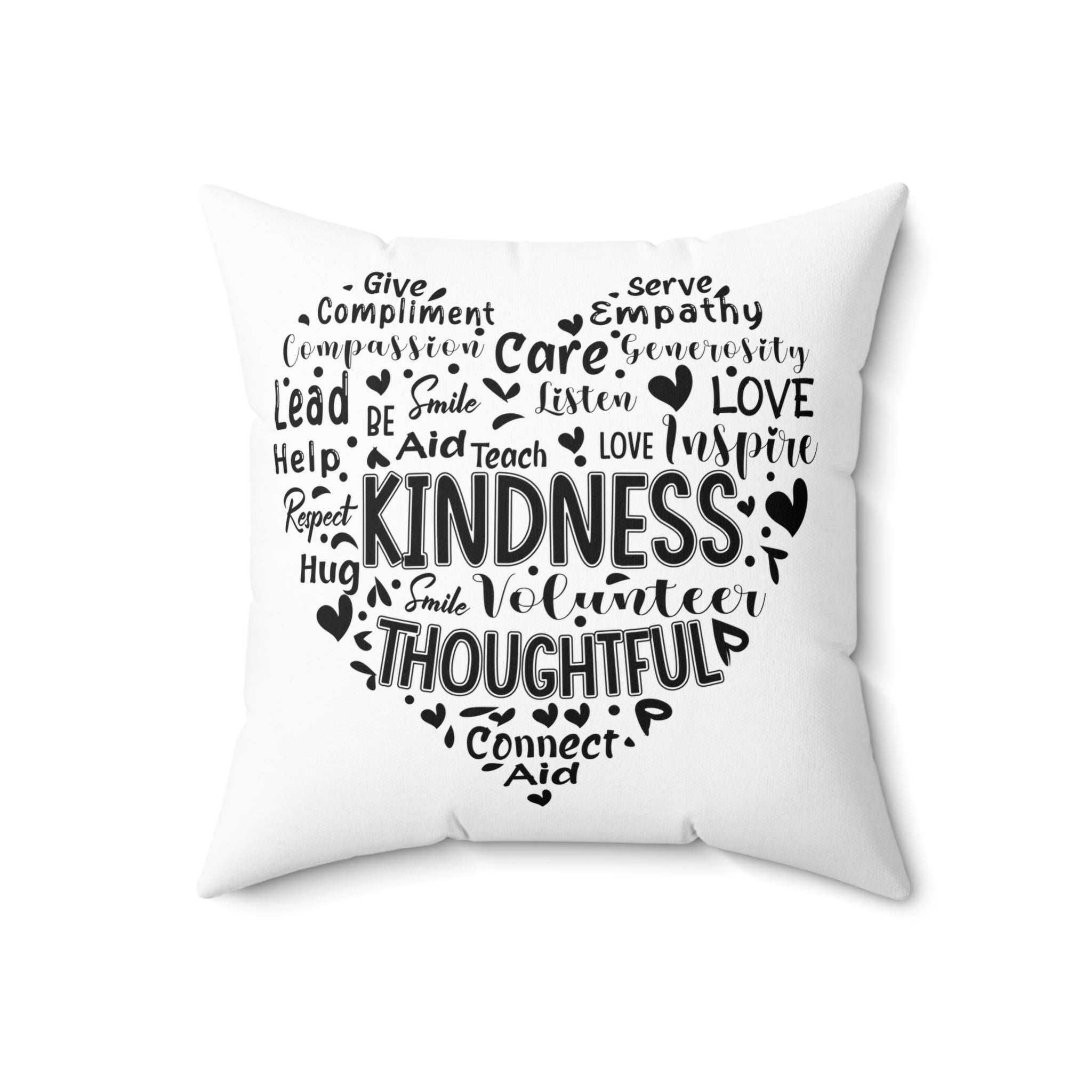 Cute Heart Be Kind Graphic Pillow, Valentine’s Day Gift, Mommys Valentine Pillow Cover, Gift for Valentine, Womens Kindness Throw Pillow, Anniversary Gift