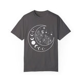 Celestial Moon Shirt, Floral Moon Shirt, Mystical Moon Phase Shirt, Astrology Shirt, Boho Moon Phase T-shirt, Trendy Shirts