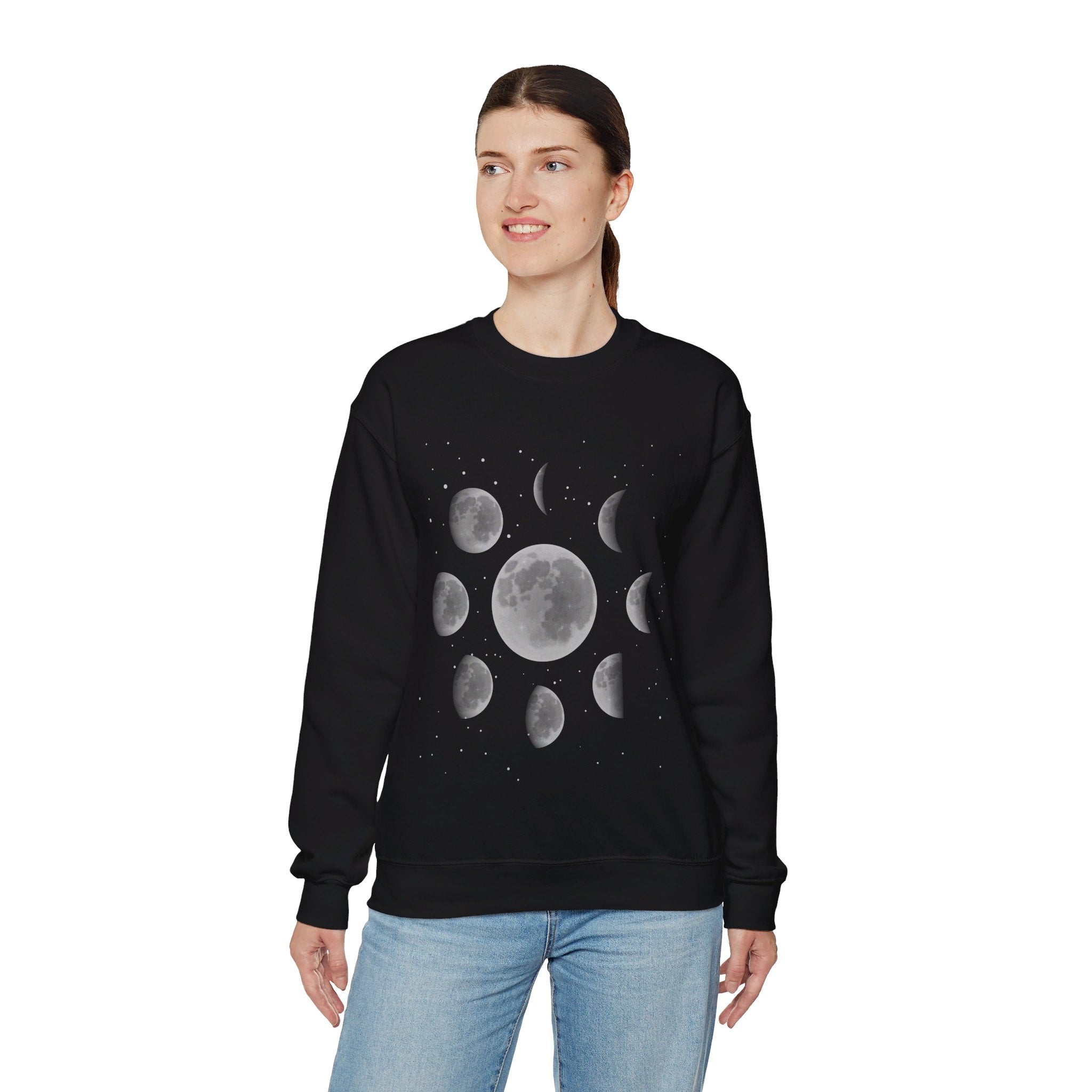 Moon Phase Lunar Sweatshirt, Celestial Shirt, Astrology Tee, Spiritual Sweatshirt, Aesthetic Shirt, Moon Shirt, Mystical Shirt, Astronomy Shirt